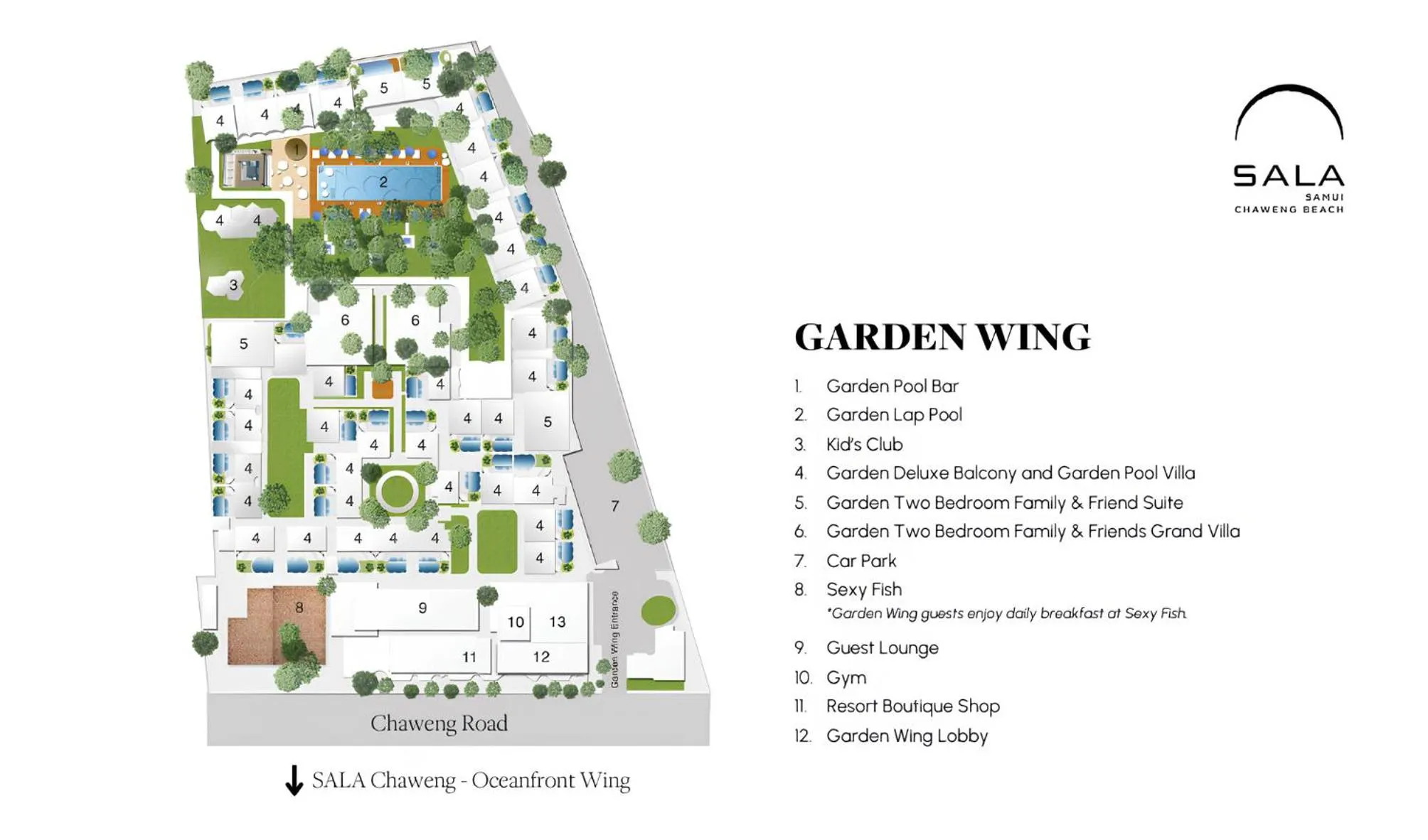 Floor plan in SALA Samui Chaweng Beach Resort