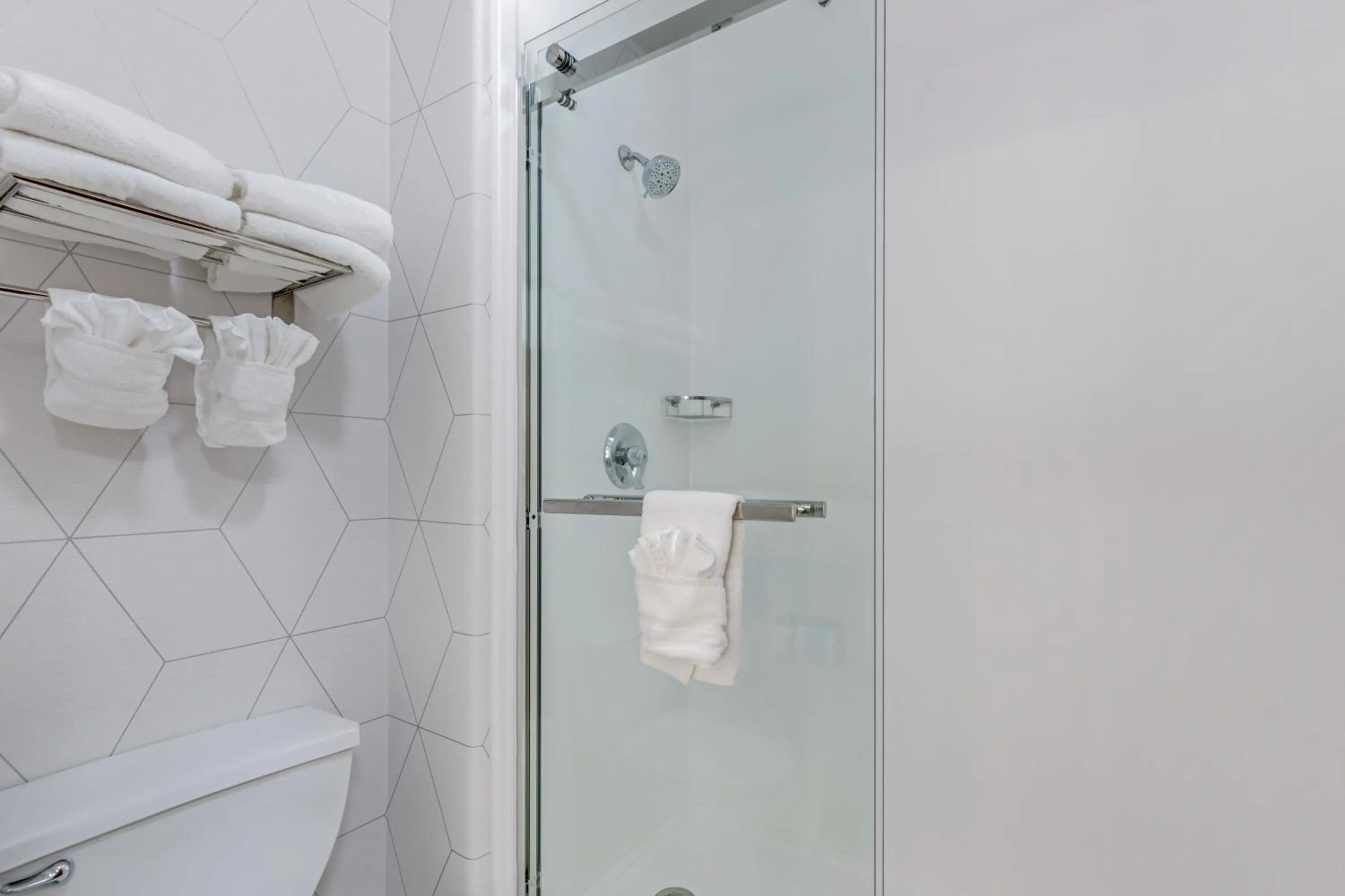 Shower in Comfort Suites Golden West on Evergreen Parkway