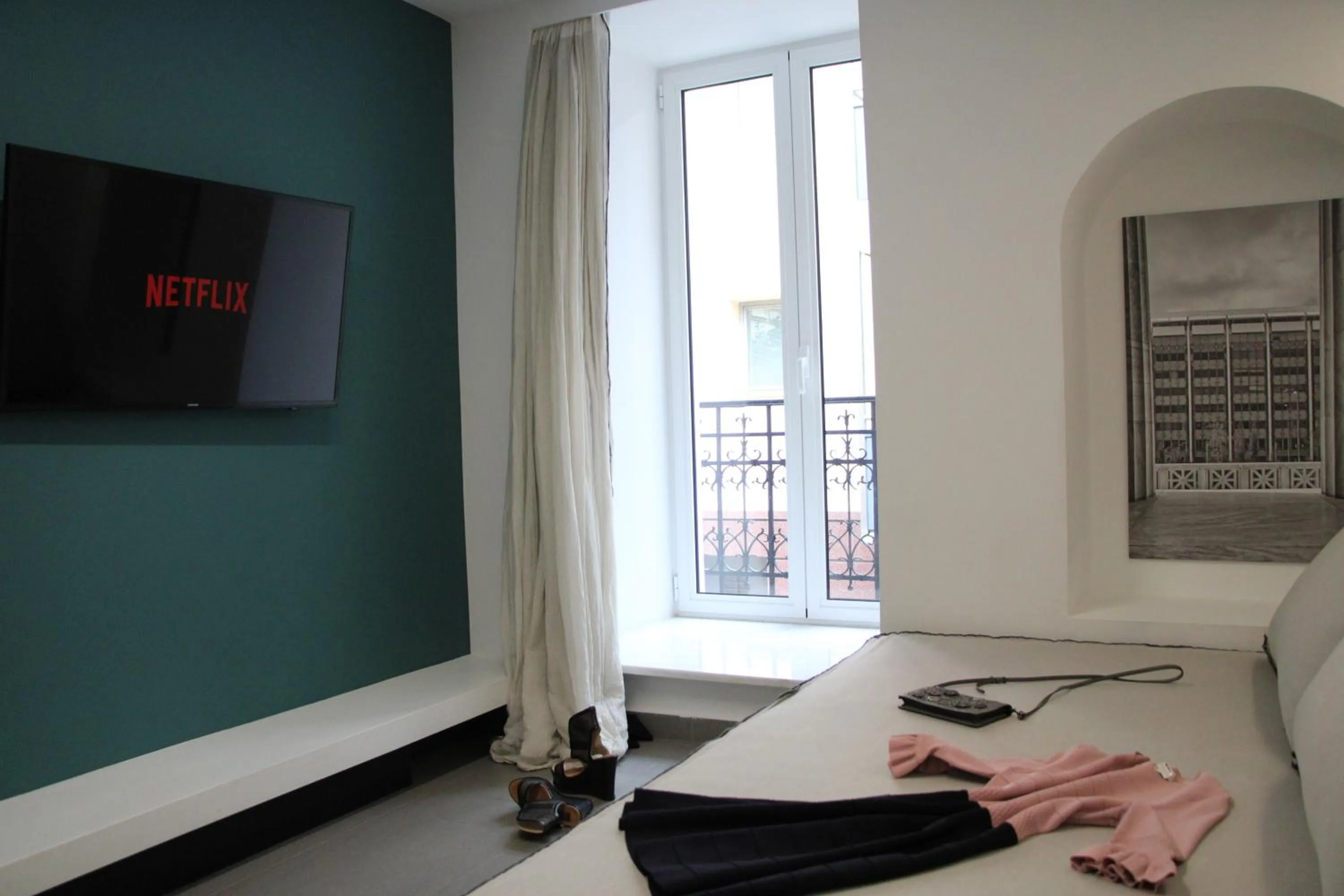 Balcony/Terrace, Bed in Sir Athens