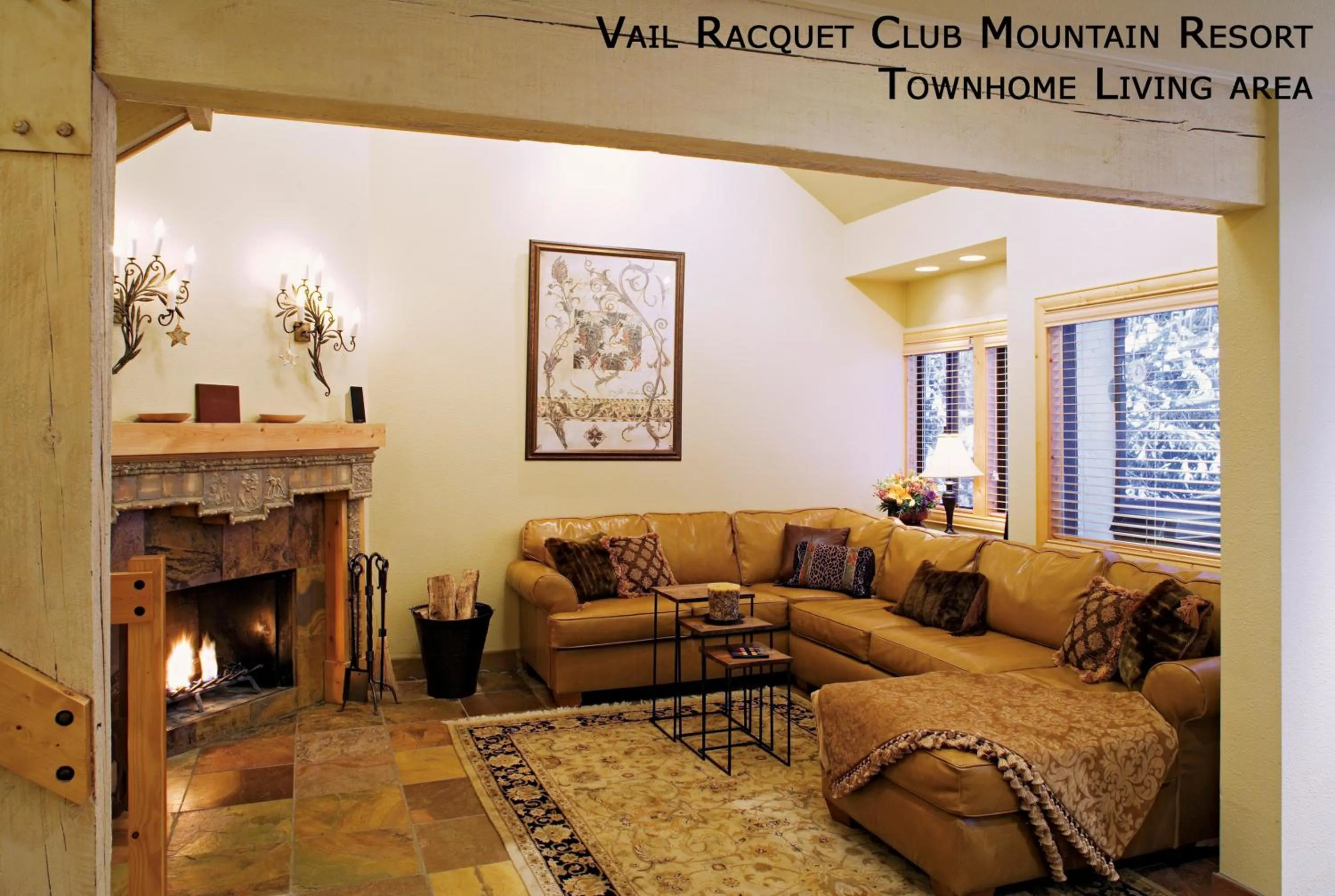 Living room in Vail Racquet Club Mountain Resort