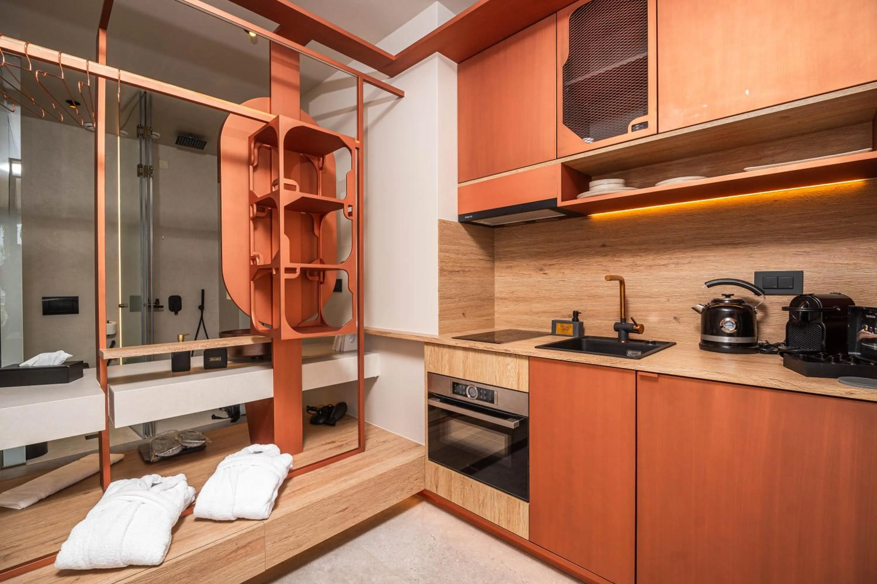 Kitchen or kitchenette in Oniros Residences