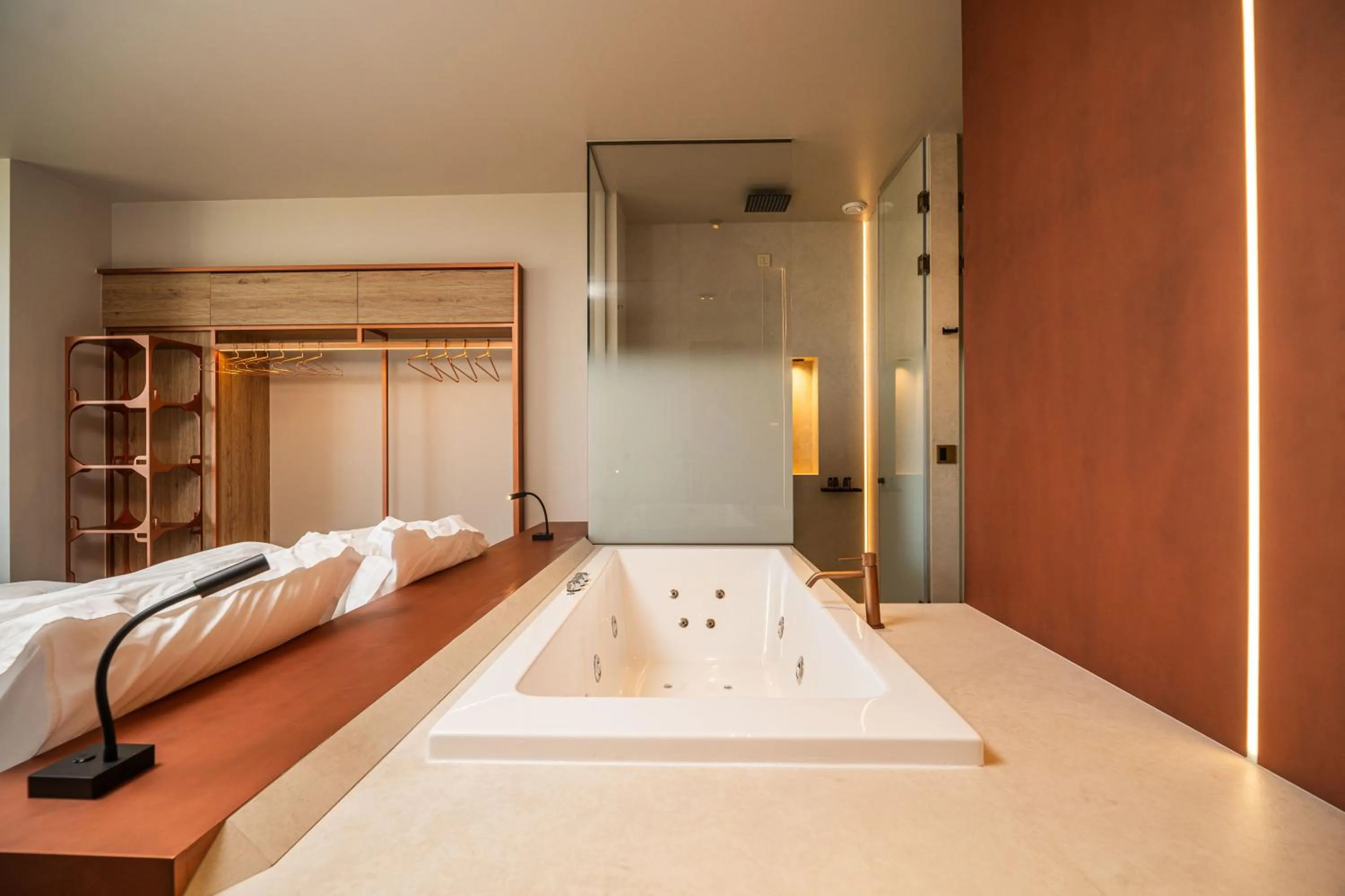 Bathroom, Bed in Oniros Residences