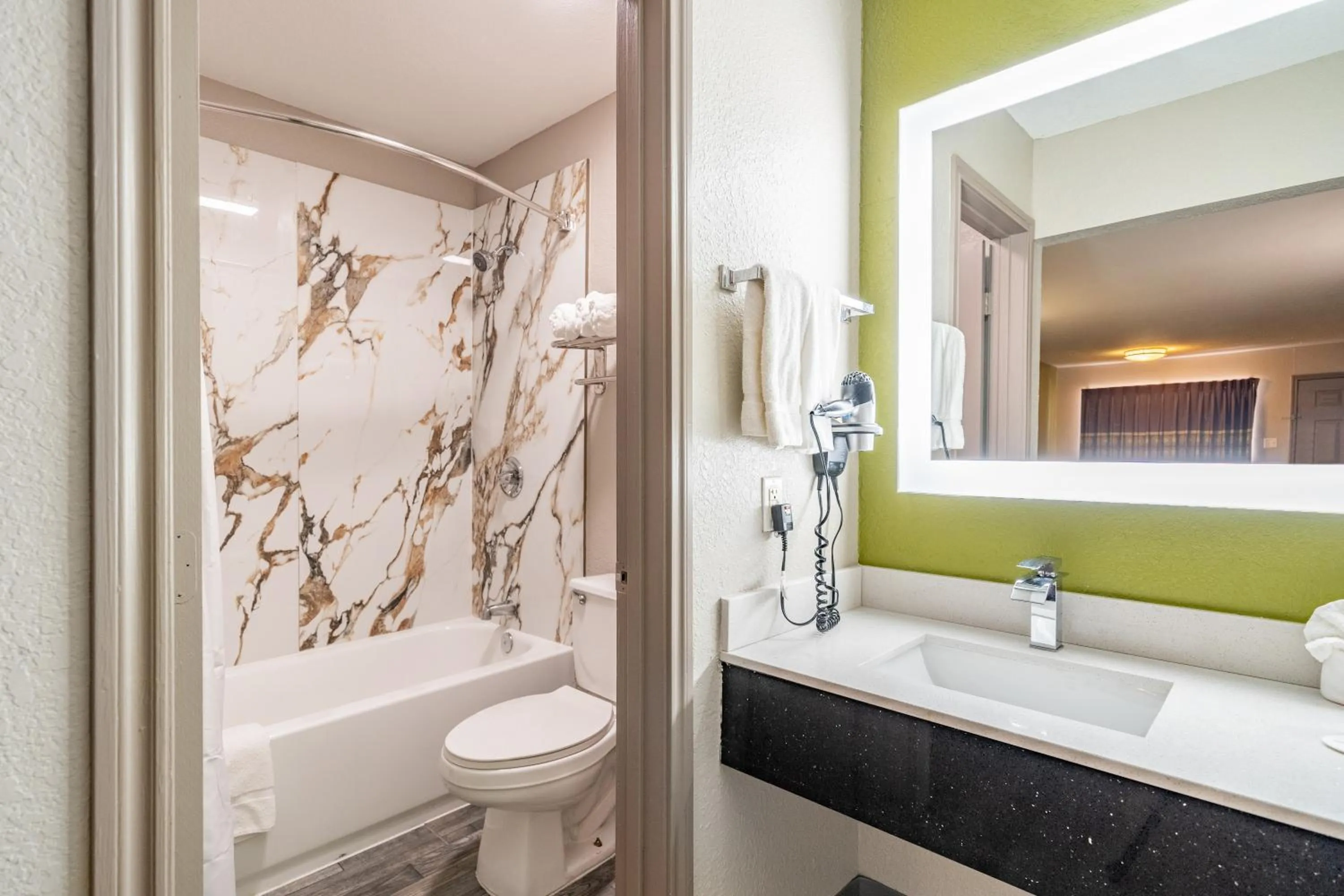 Bathroom in Super 8 by Wyndham San Antonio/Riverwalk Area