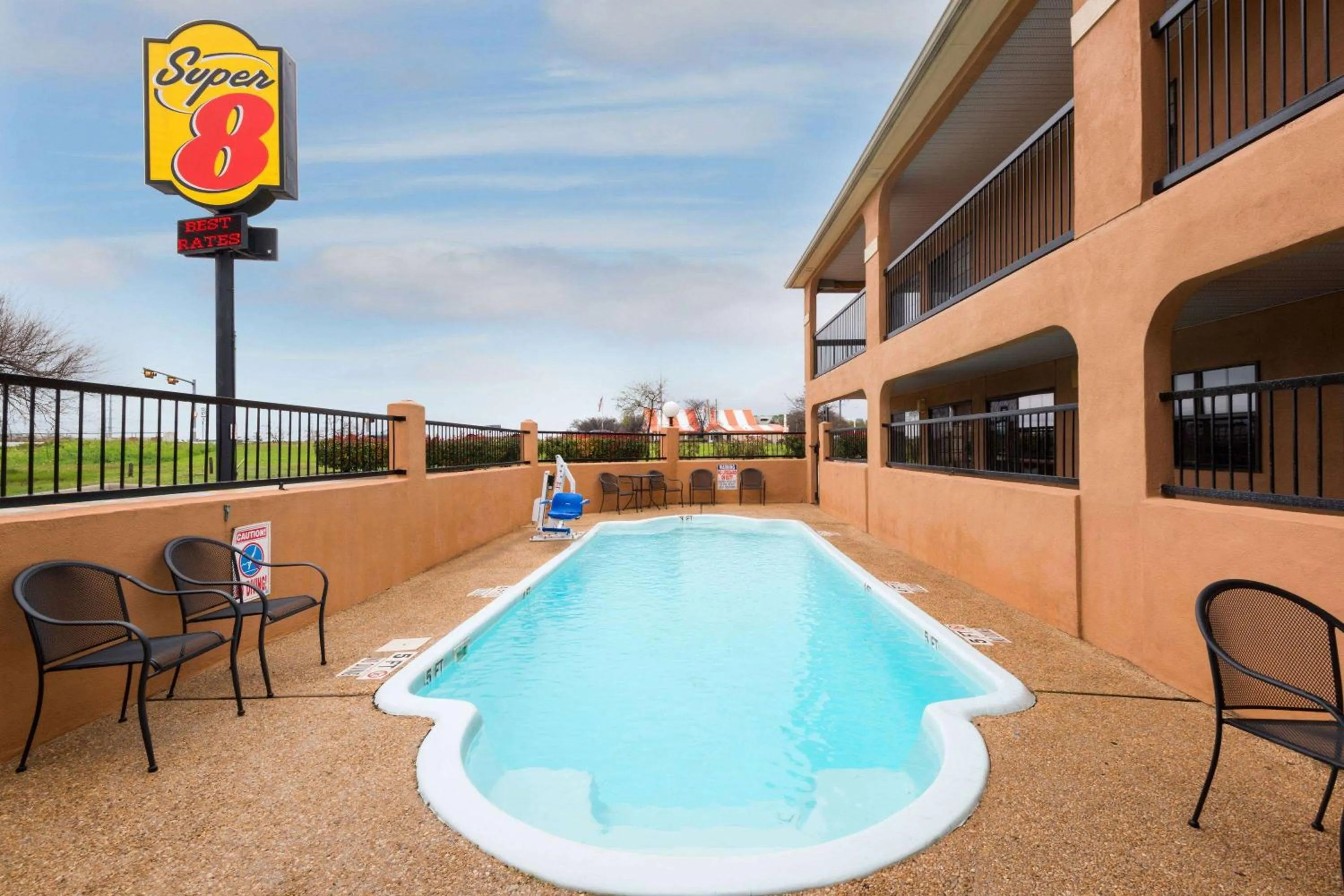 Pool view in Super 8 by Wyndham San Antonio/Riverwalk Area