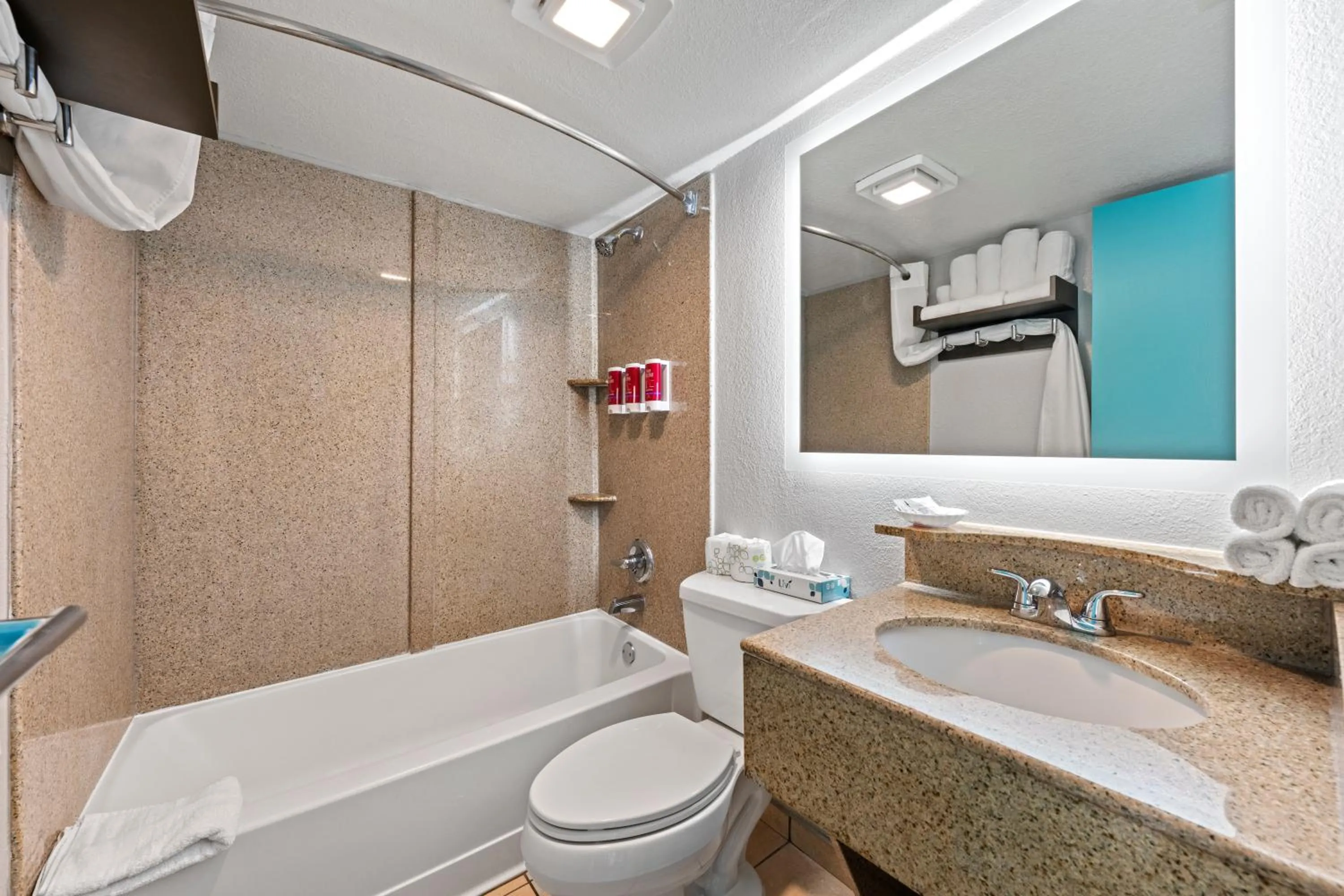Bathroom in SureStay Studio by Best Western Virginia Beach Oceanfront