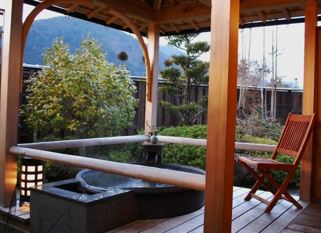 Open Air Bath in Japanese Ryokan Seryo