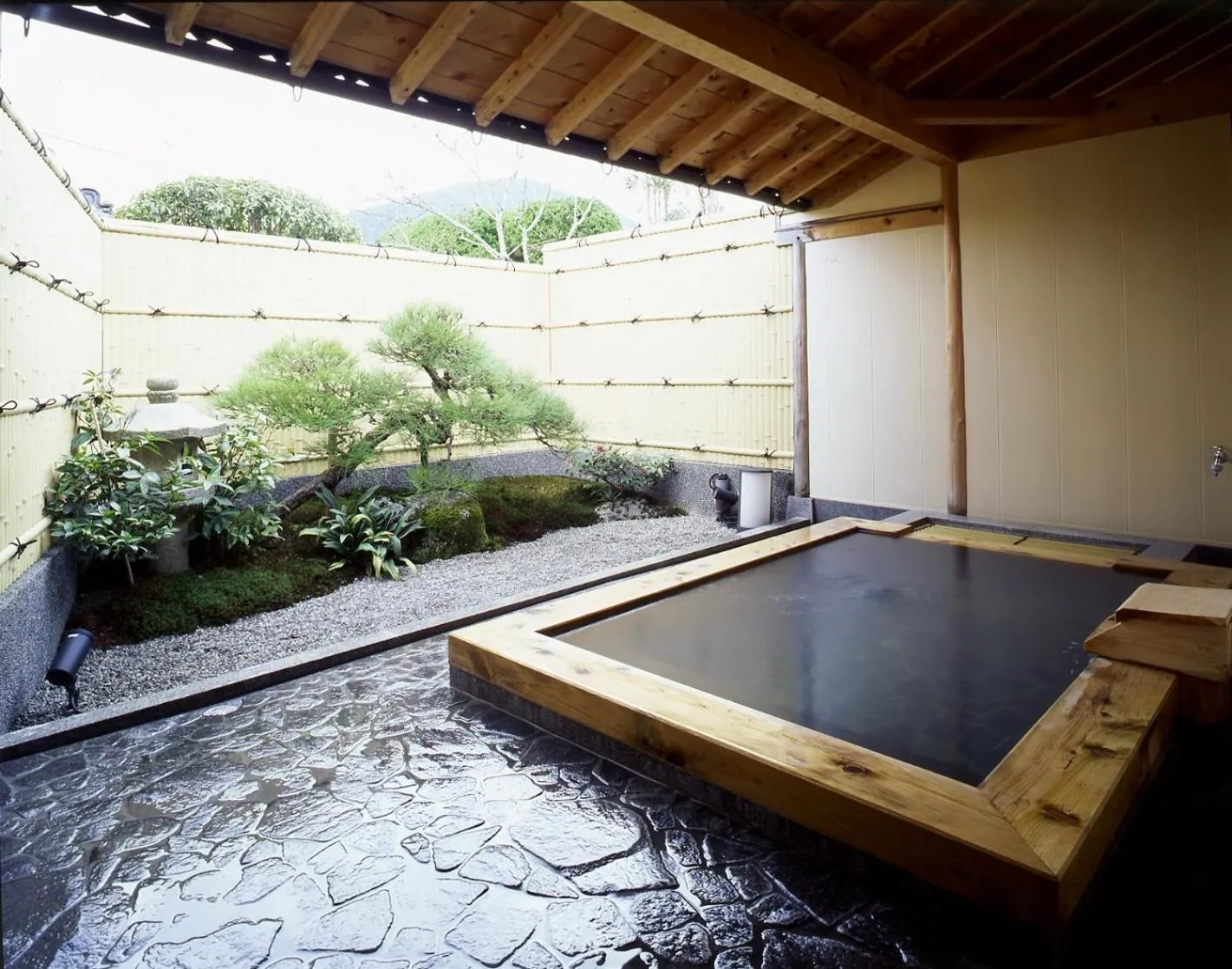 Open Air Bath in Japanese Ryokan Seryo