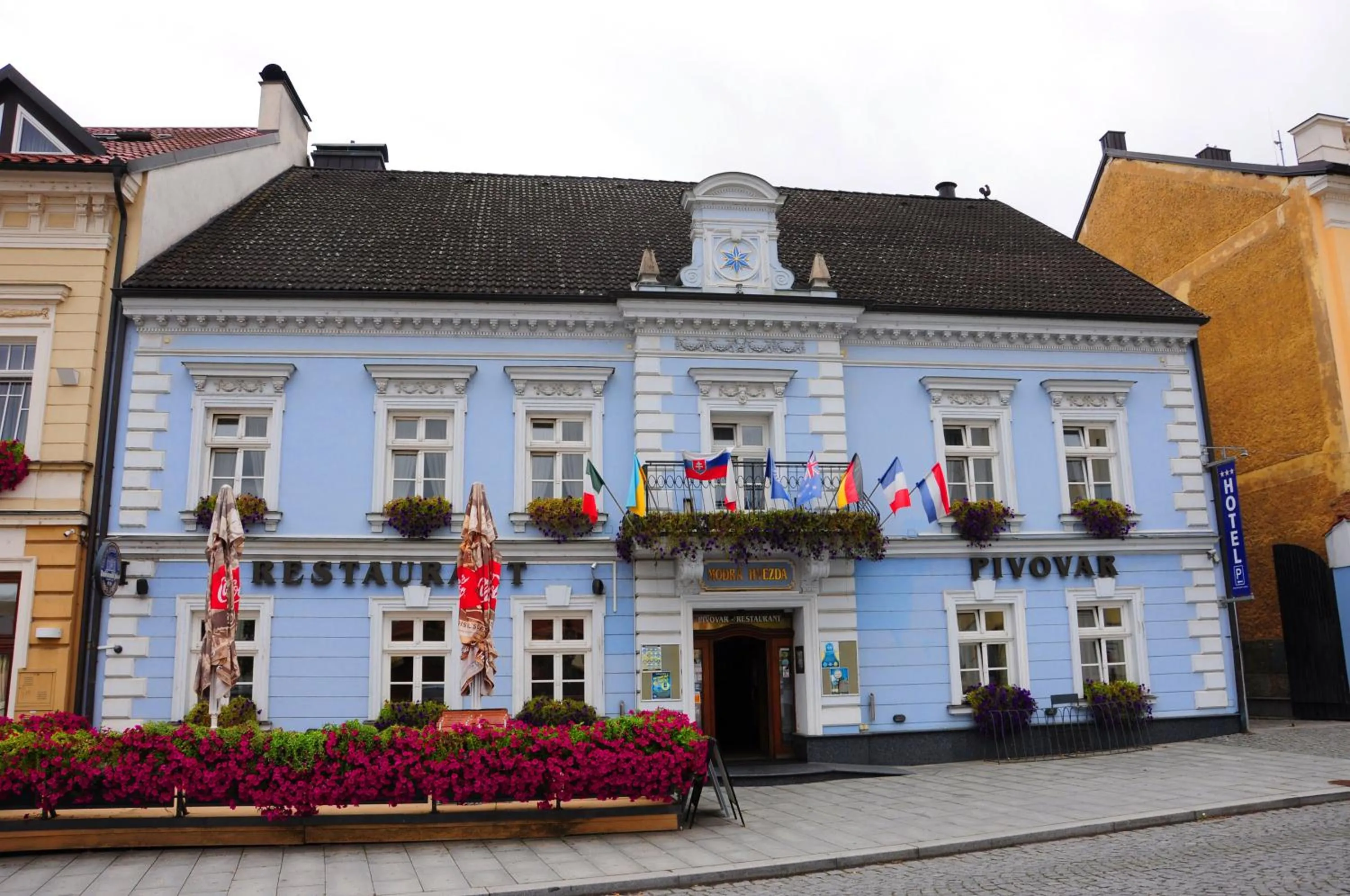 Property building in Hotel Restaurant Modrá Hvězda