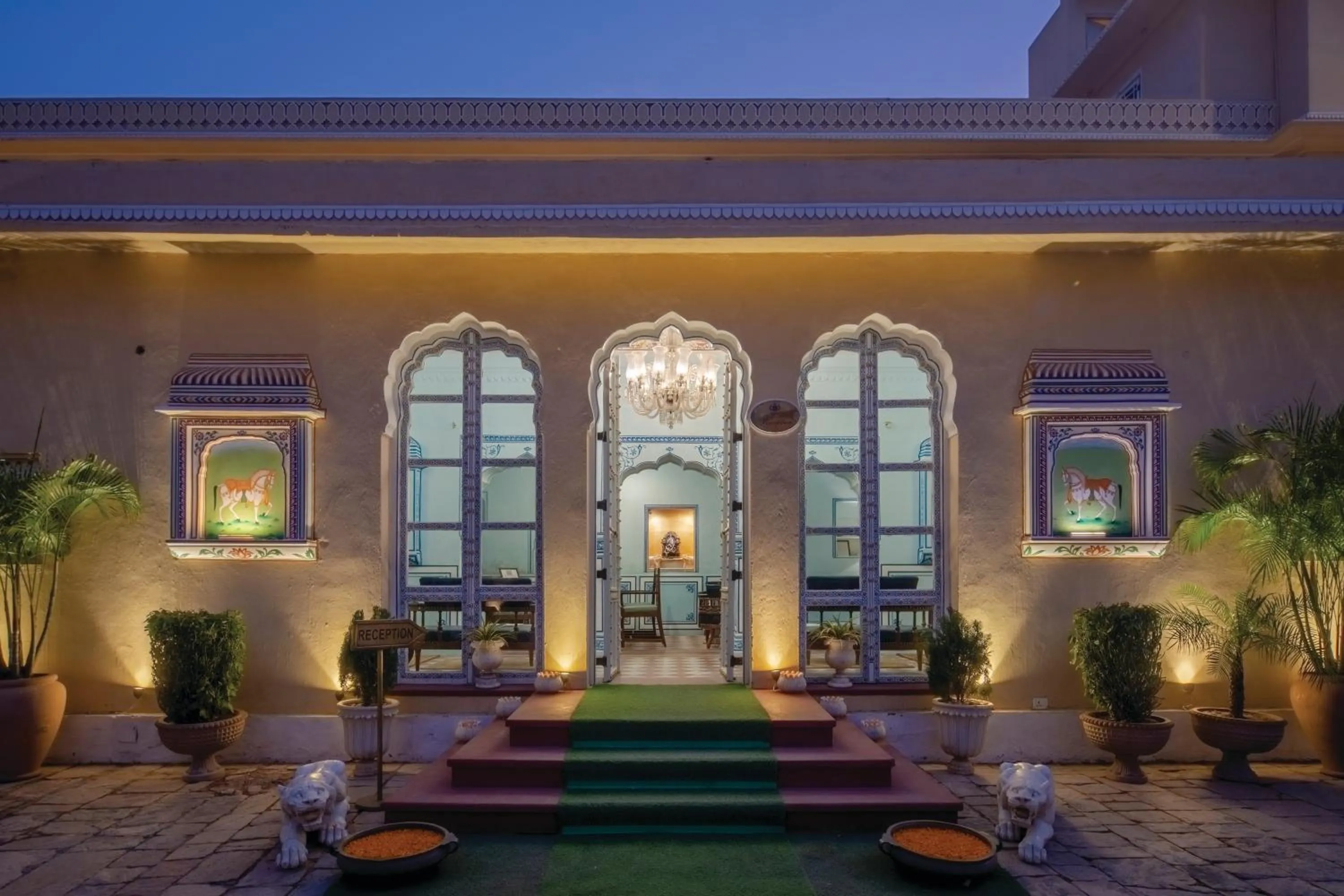 Facade/entrance in Chomu Palace Jaipur - A Heritage Hotel