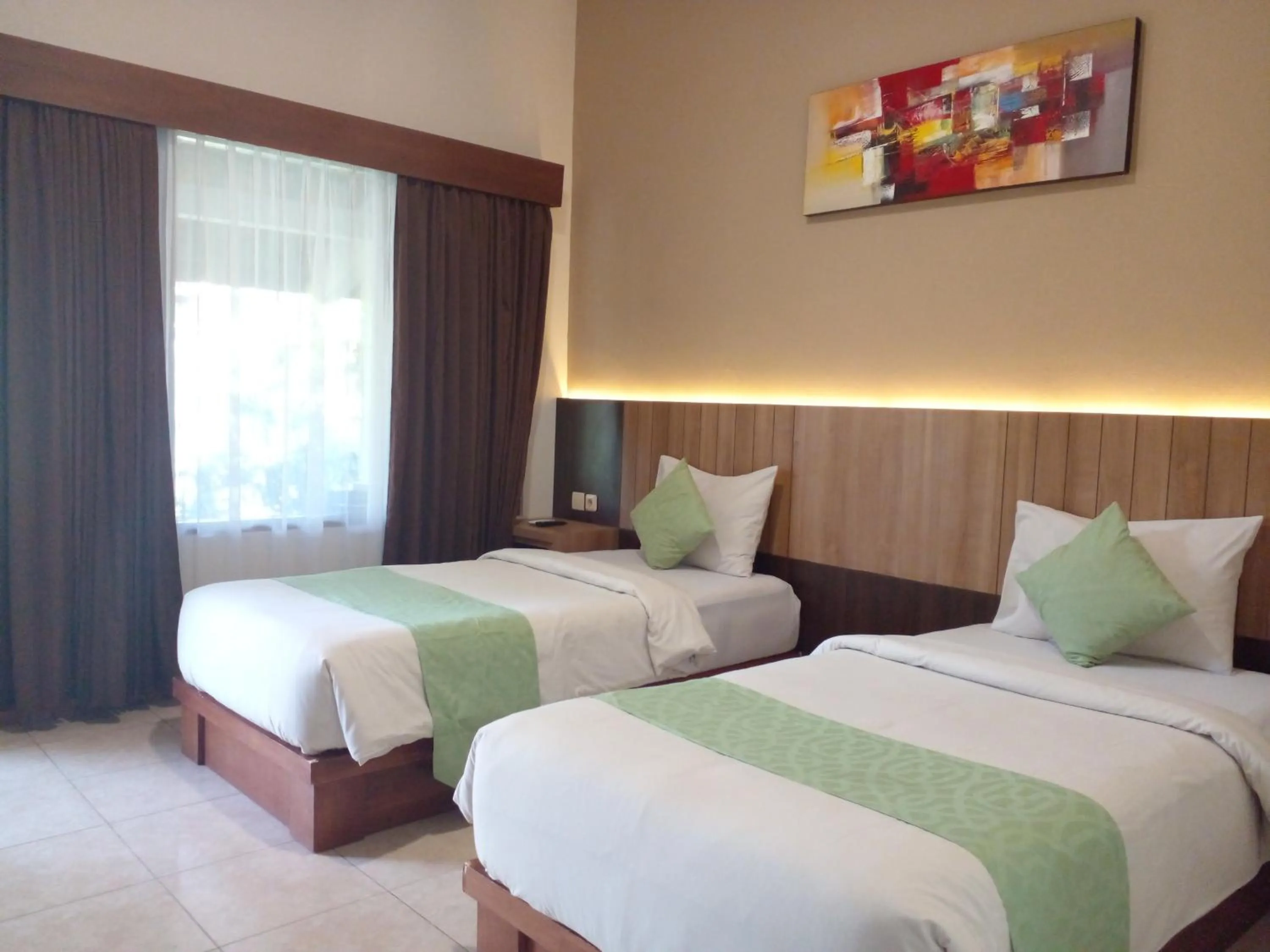 Bed in Segara Anak Hotel