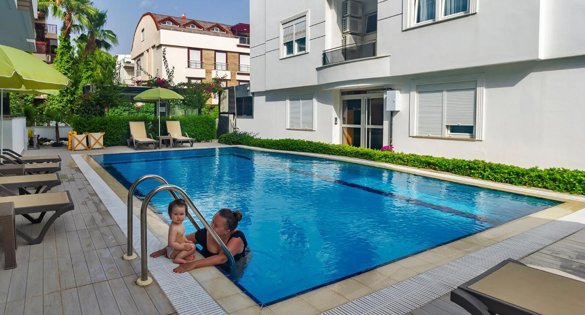 Pool view in Aspendos Seaside