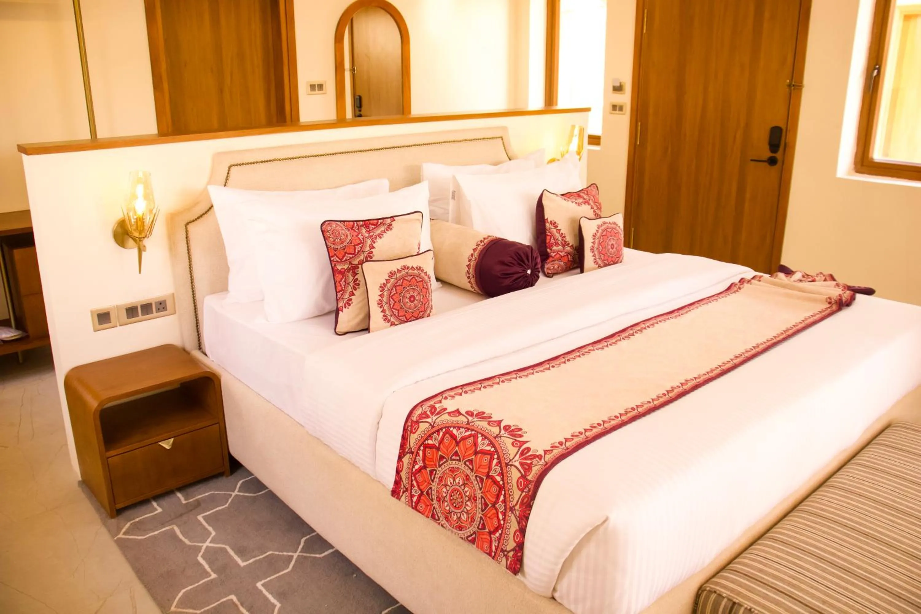 Bed in Chokhi Dhani The Palace Hotel