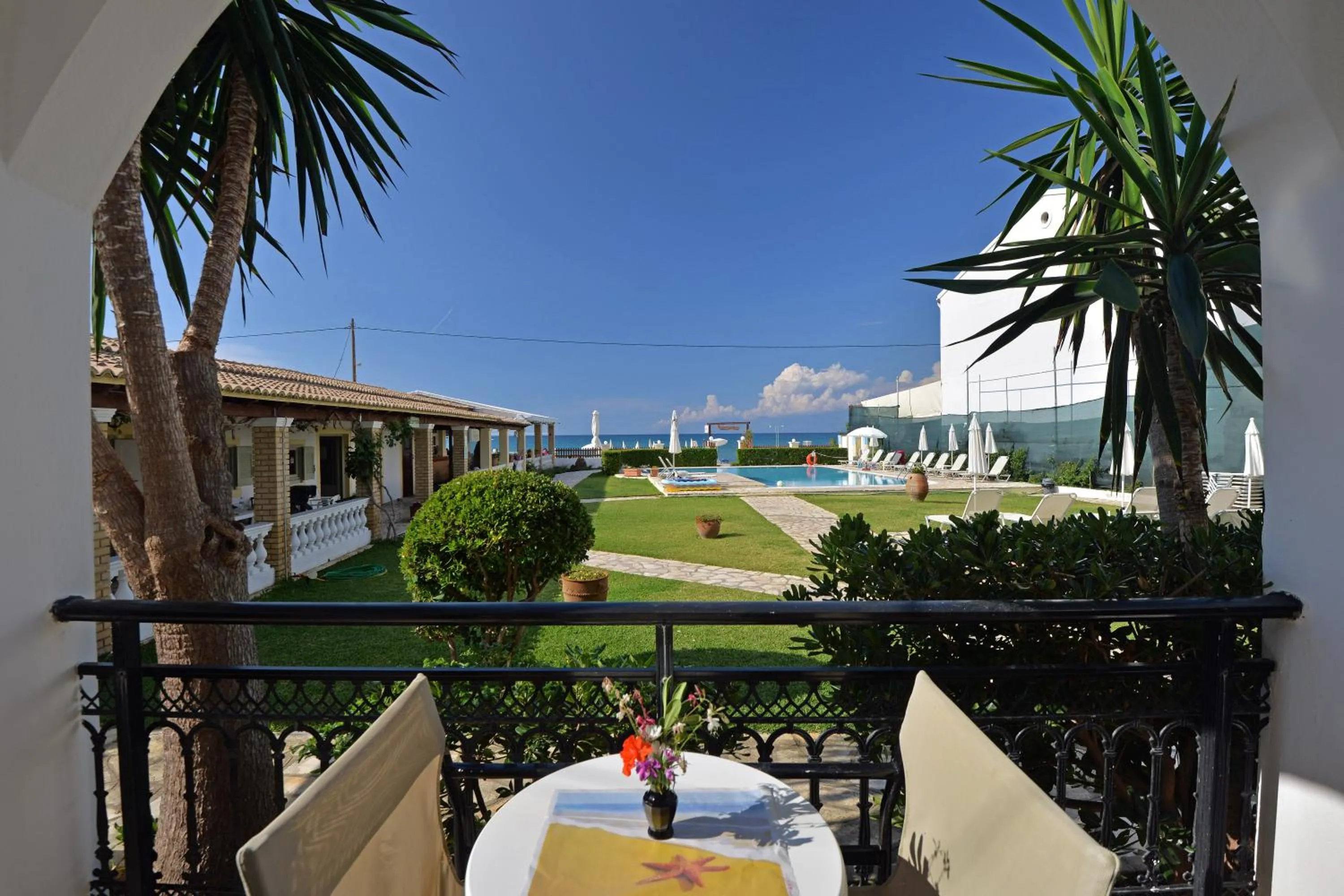 Pool view in Filorian Hotel Apartments