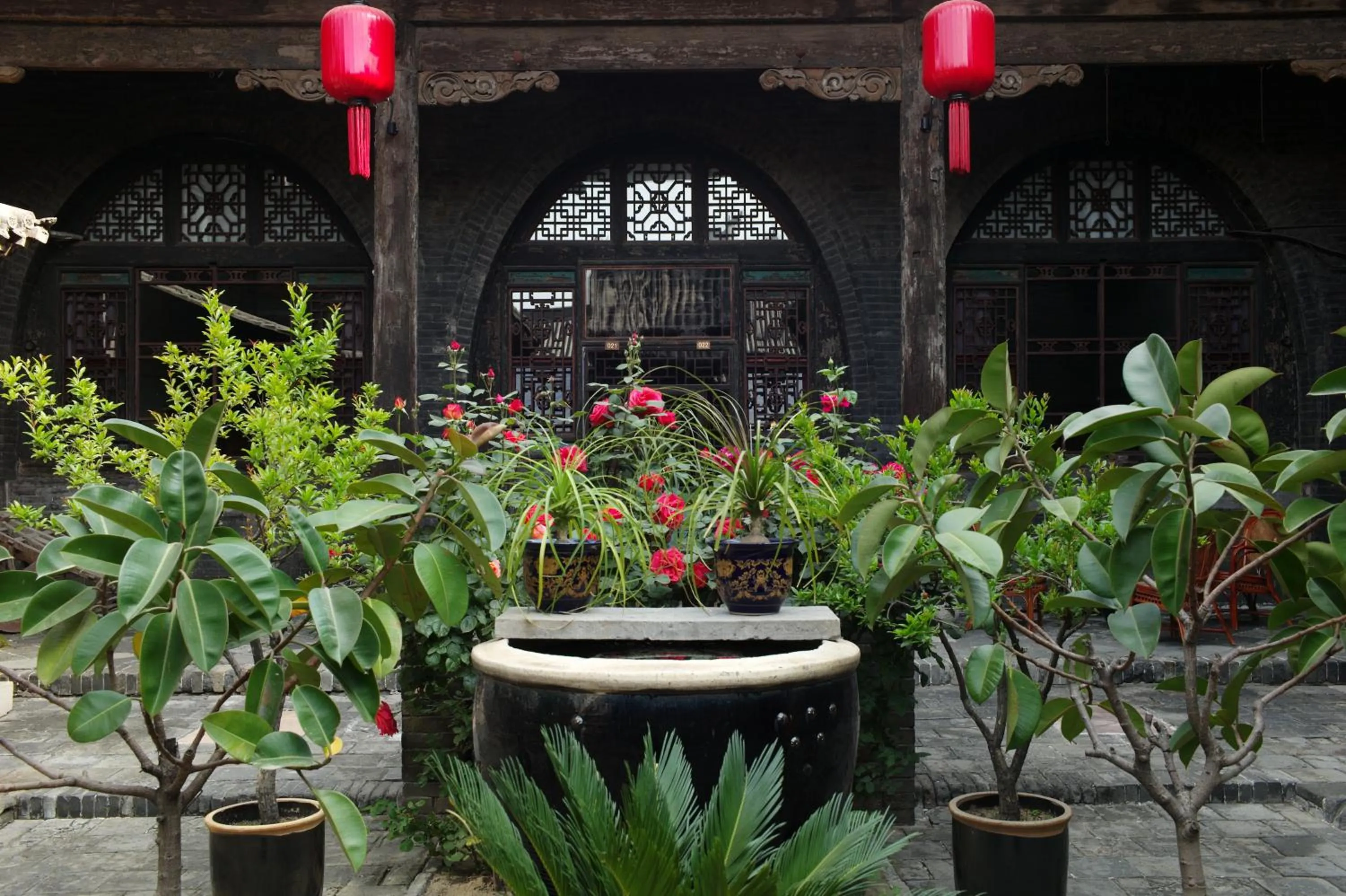 Garden view in Pingyao Yide Hotel