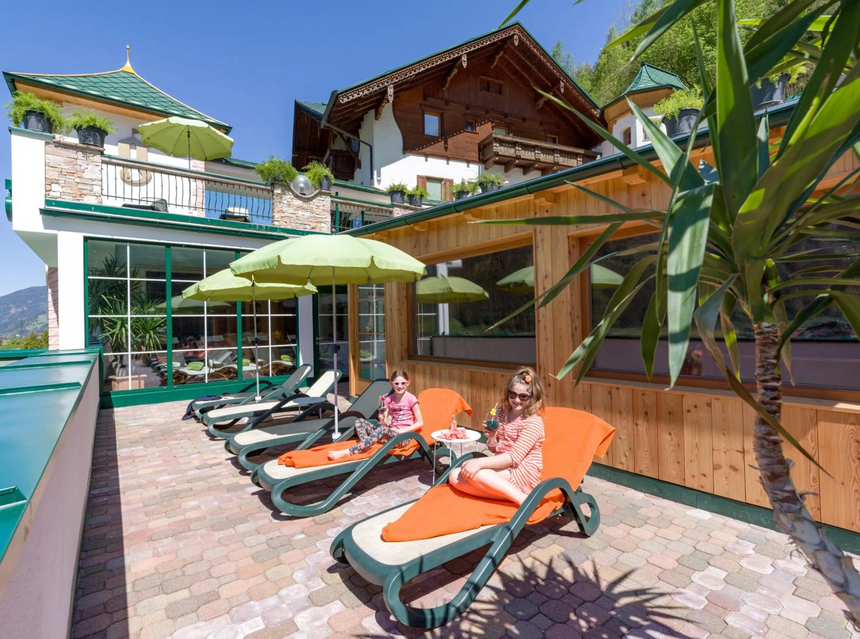 Patio in Aparthotel Gallahaus