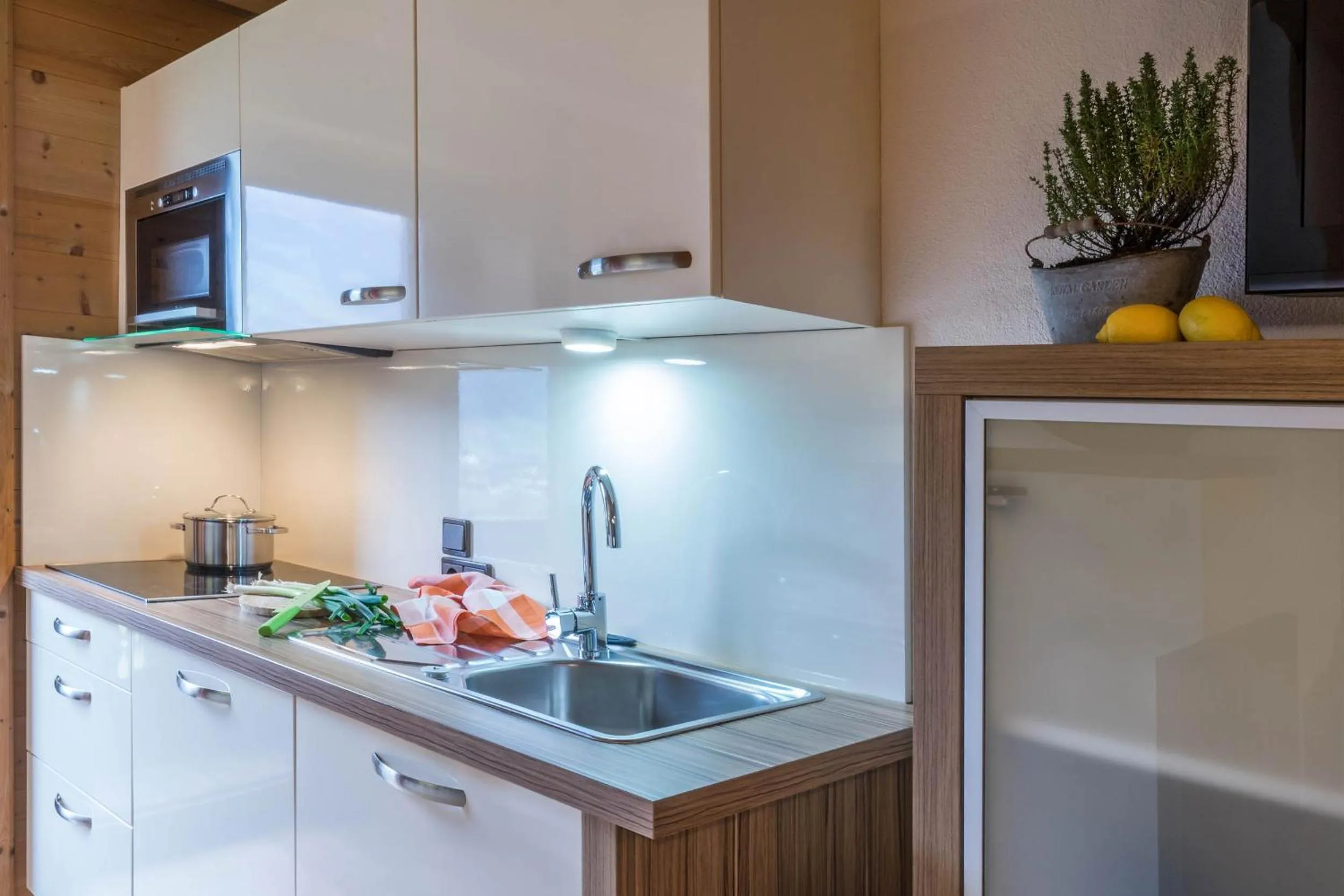 Kitchen or kitchenette in Aparthotel Gallahaus