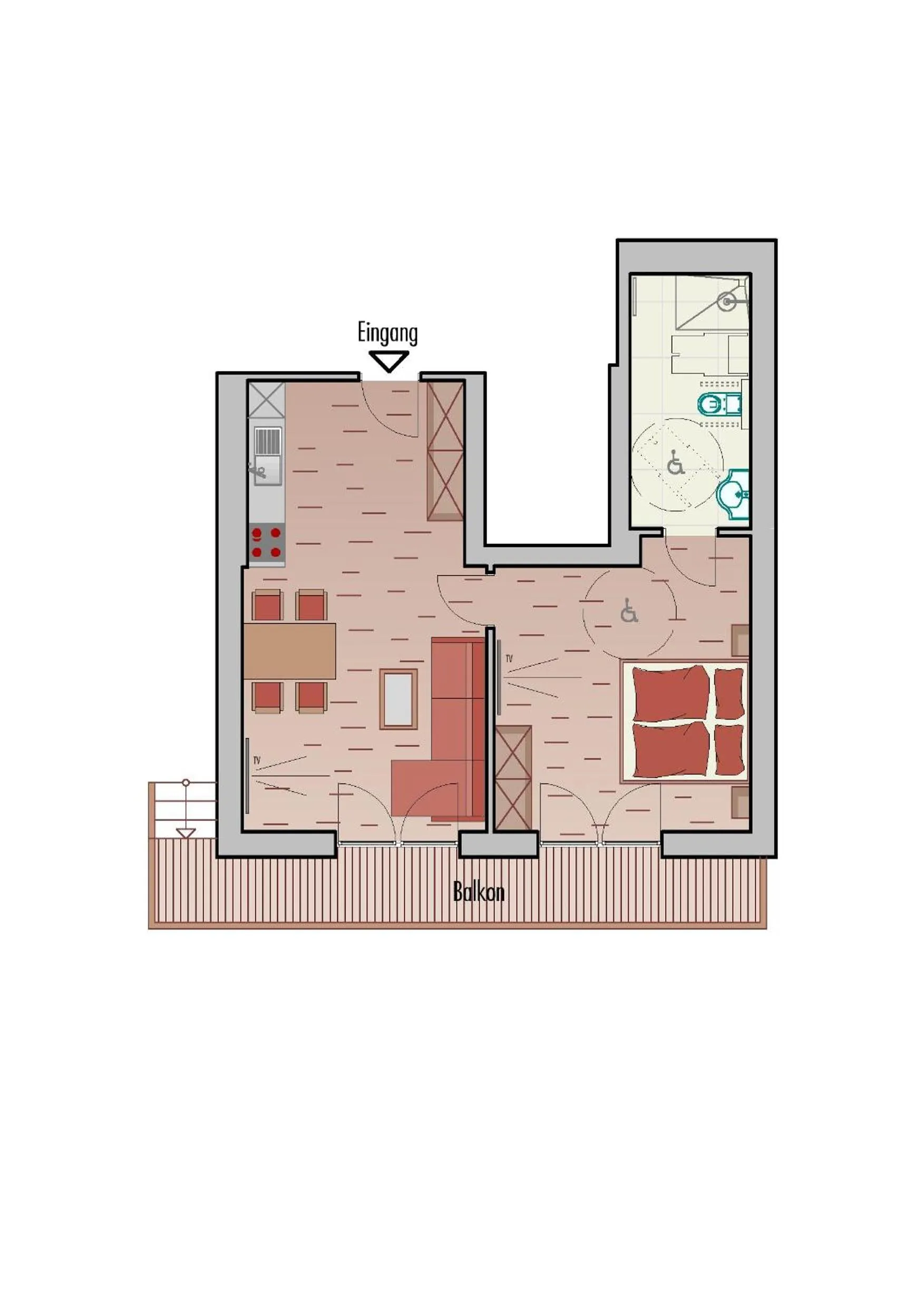 Photo of the whole room in Aparthotel Gallahaus