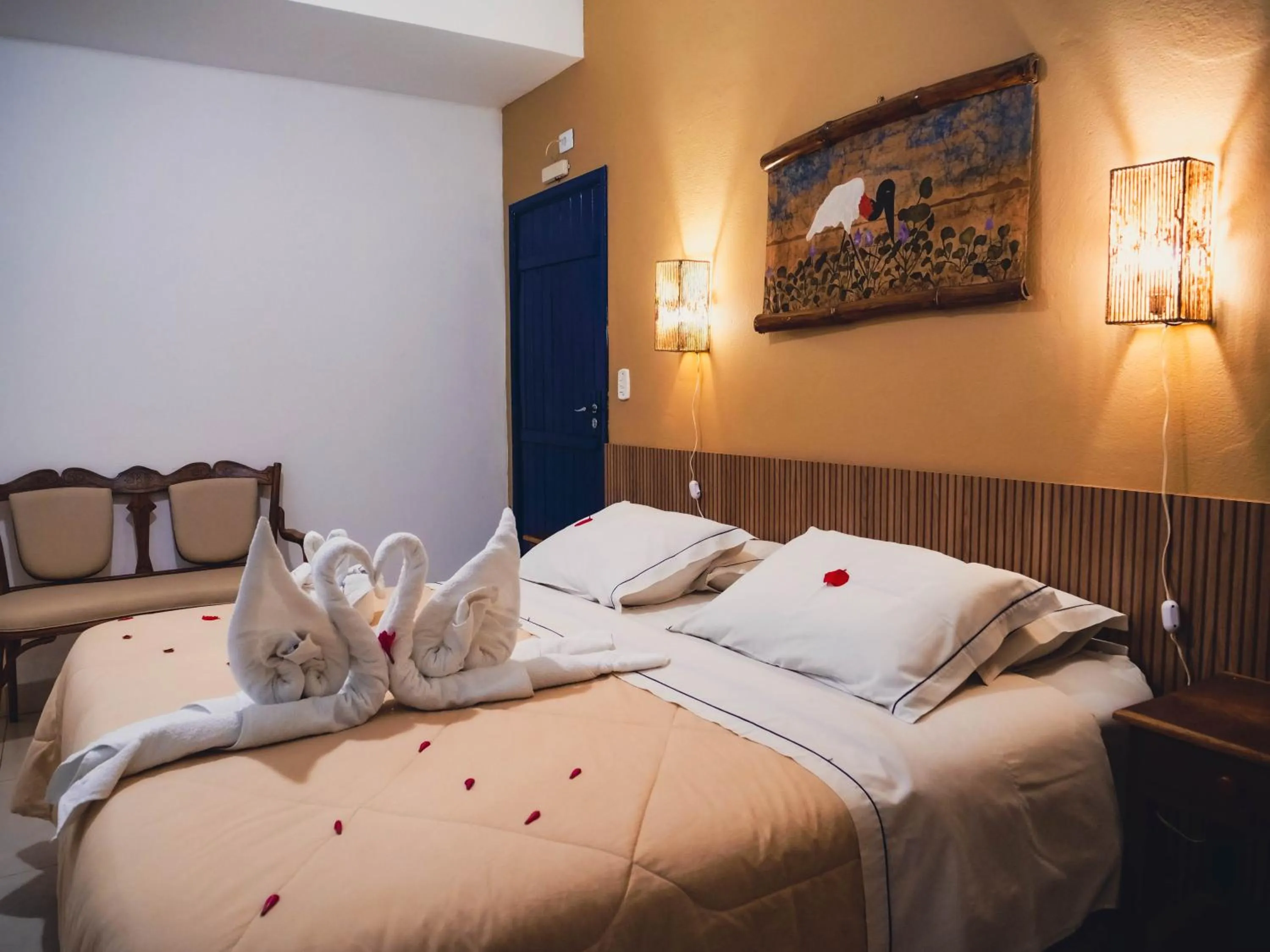 Bed in Pousada Aguape