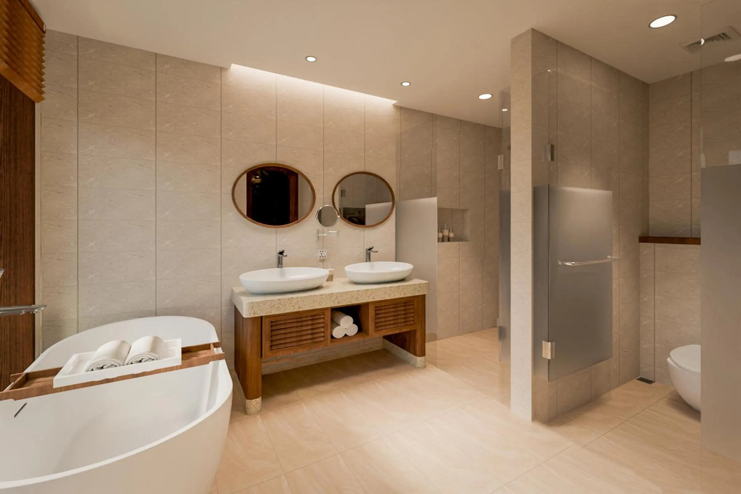 Bath in tanadewa Resort Ubud Bali by Cross Collection