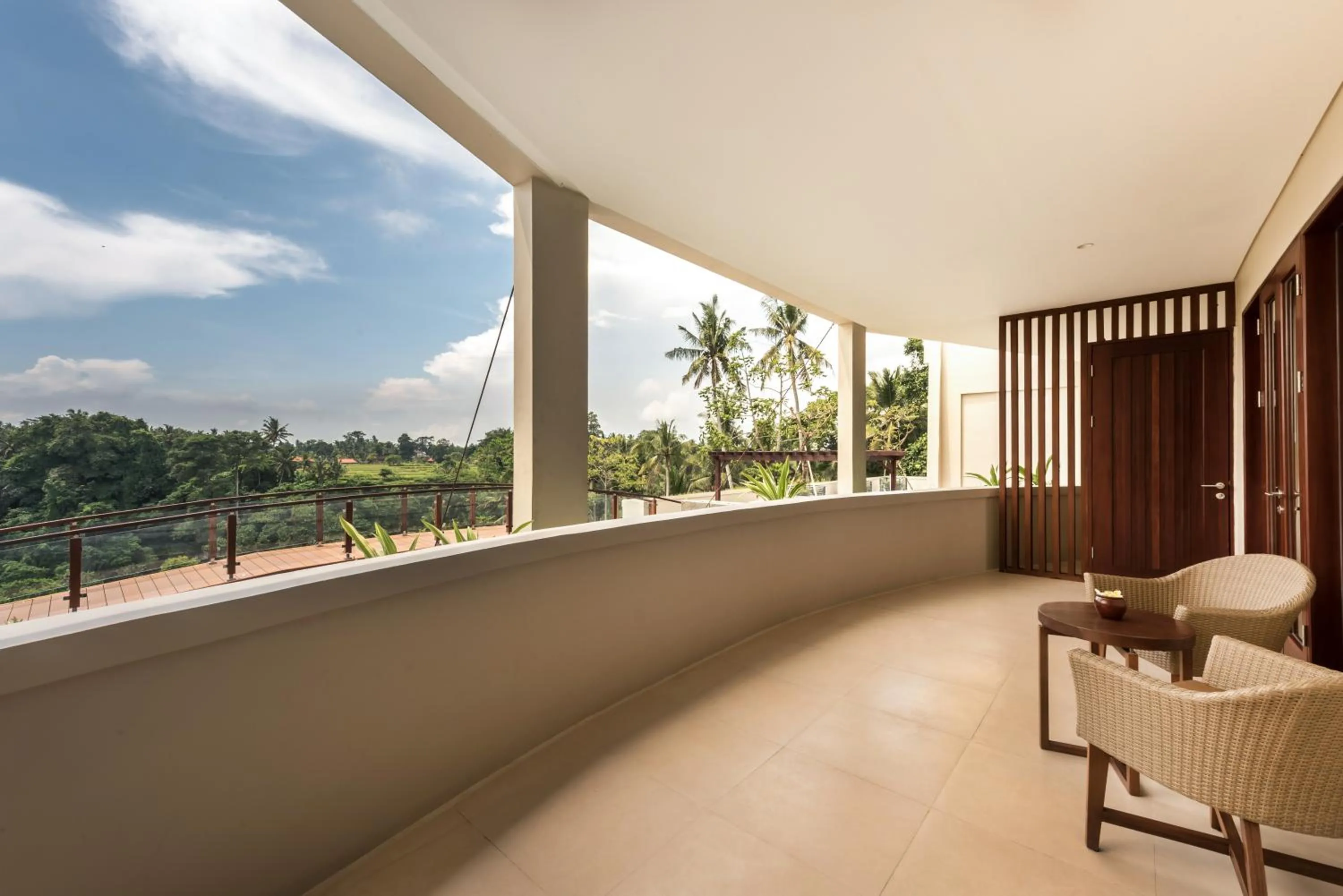 Balcony/Terrace in tanadewa Resort Ubud Bali by Cross Collection
