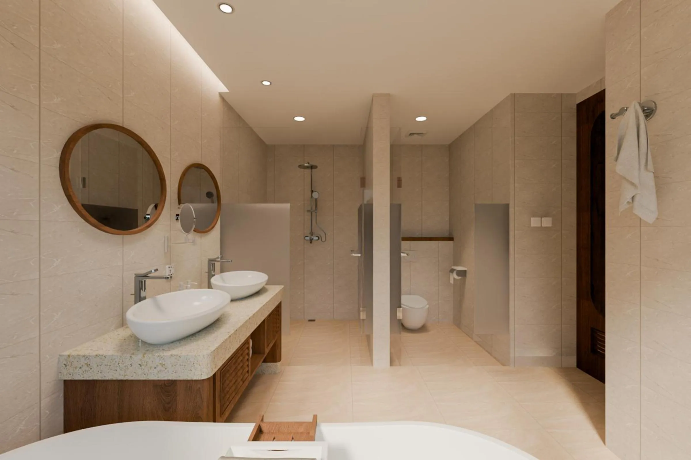 Bathroom in tanadewa Resort Ubud Bali by Cross Collection