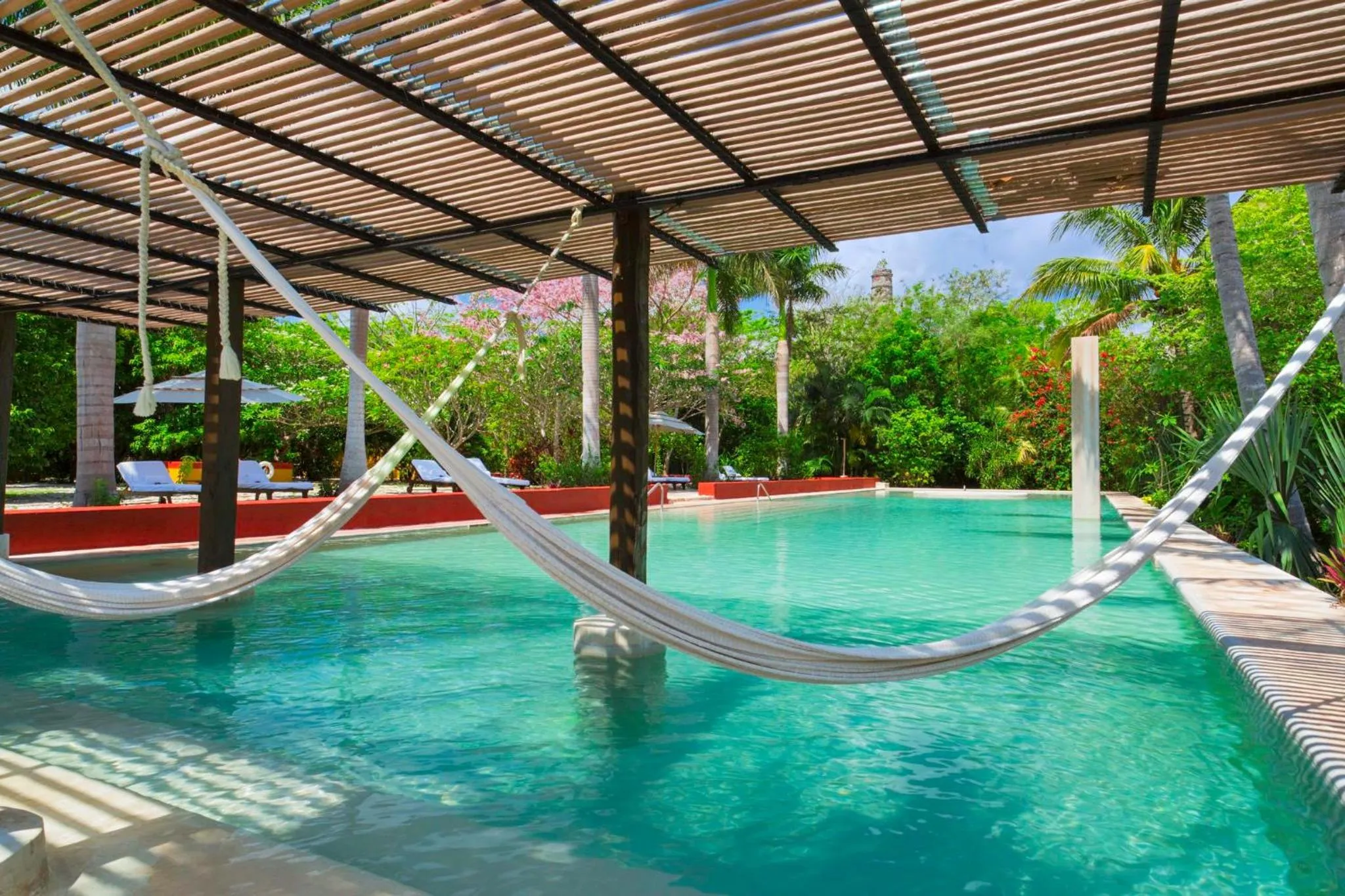 Swimming pool in Hacienda San Jose Cholul