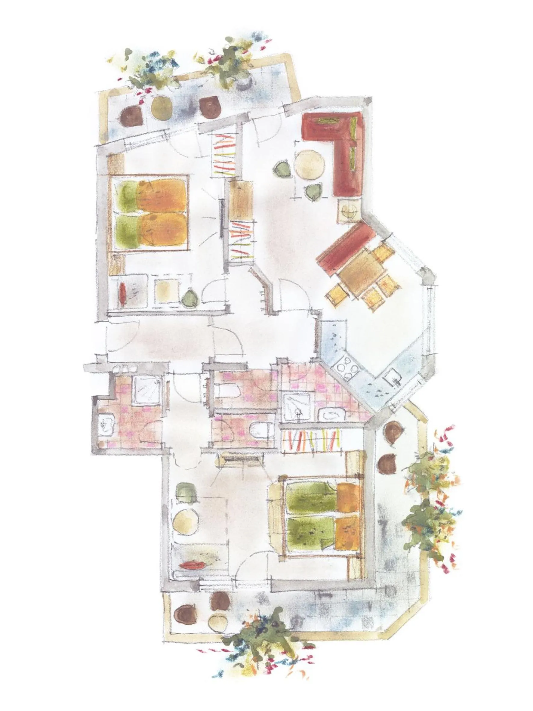 Floor plan in Sportapart Garni Mallaun