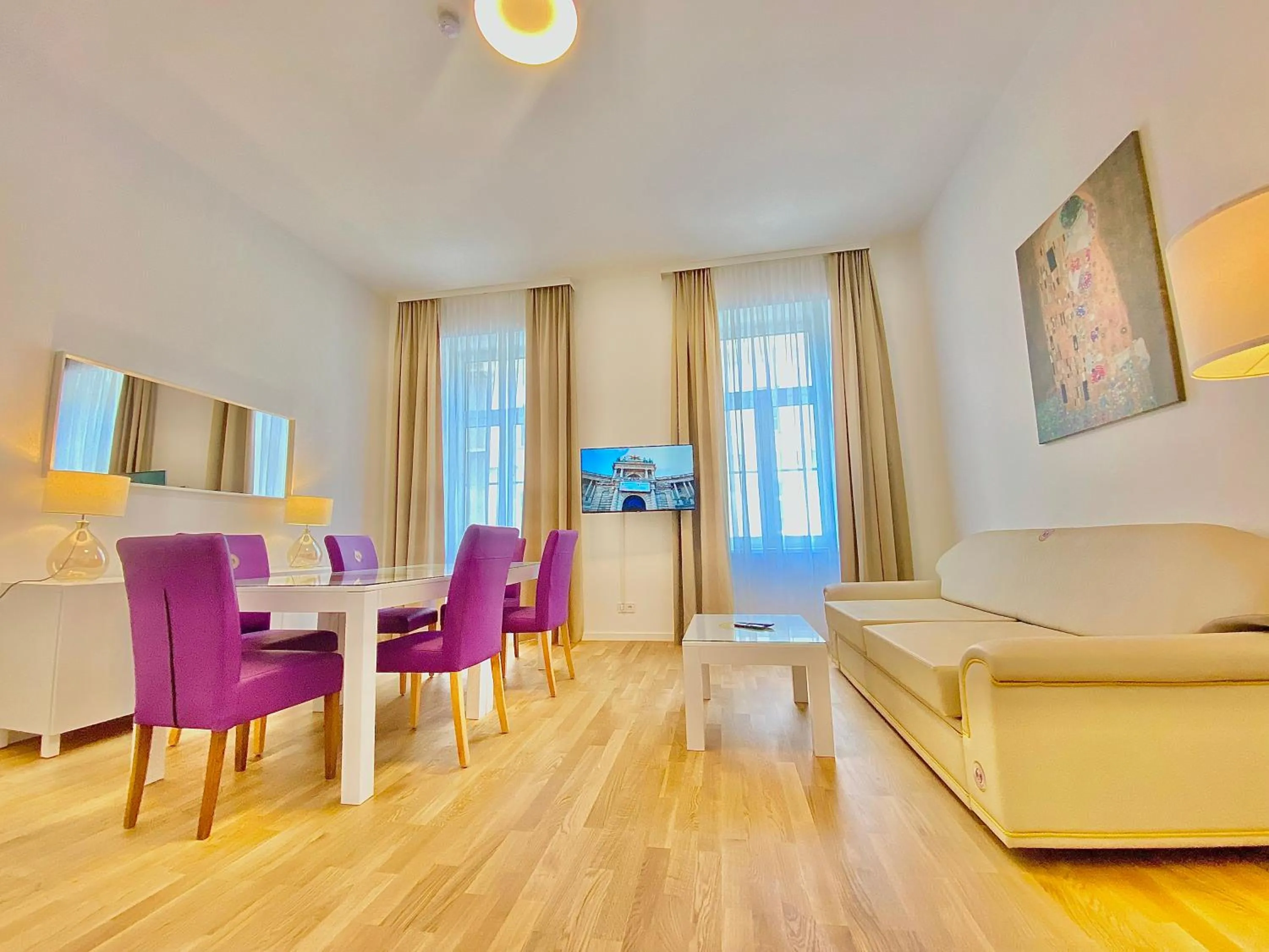 Living room in Steiner Residences Vienna Taborstrasse