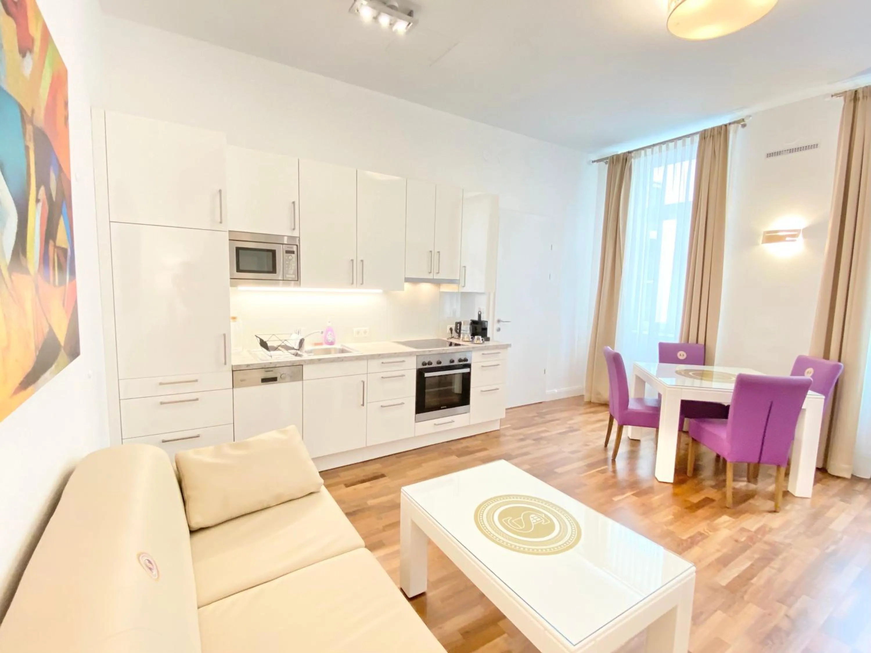 Living room in Steiner Residences Vienna Taborstrasse