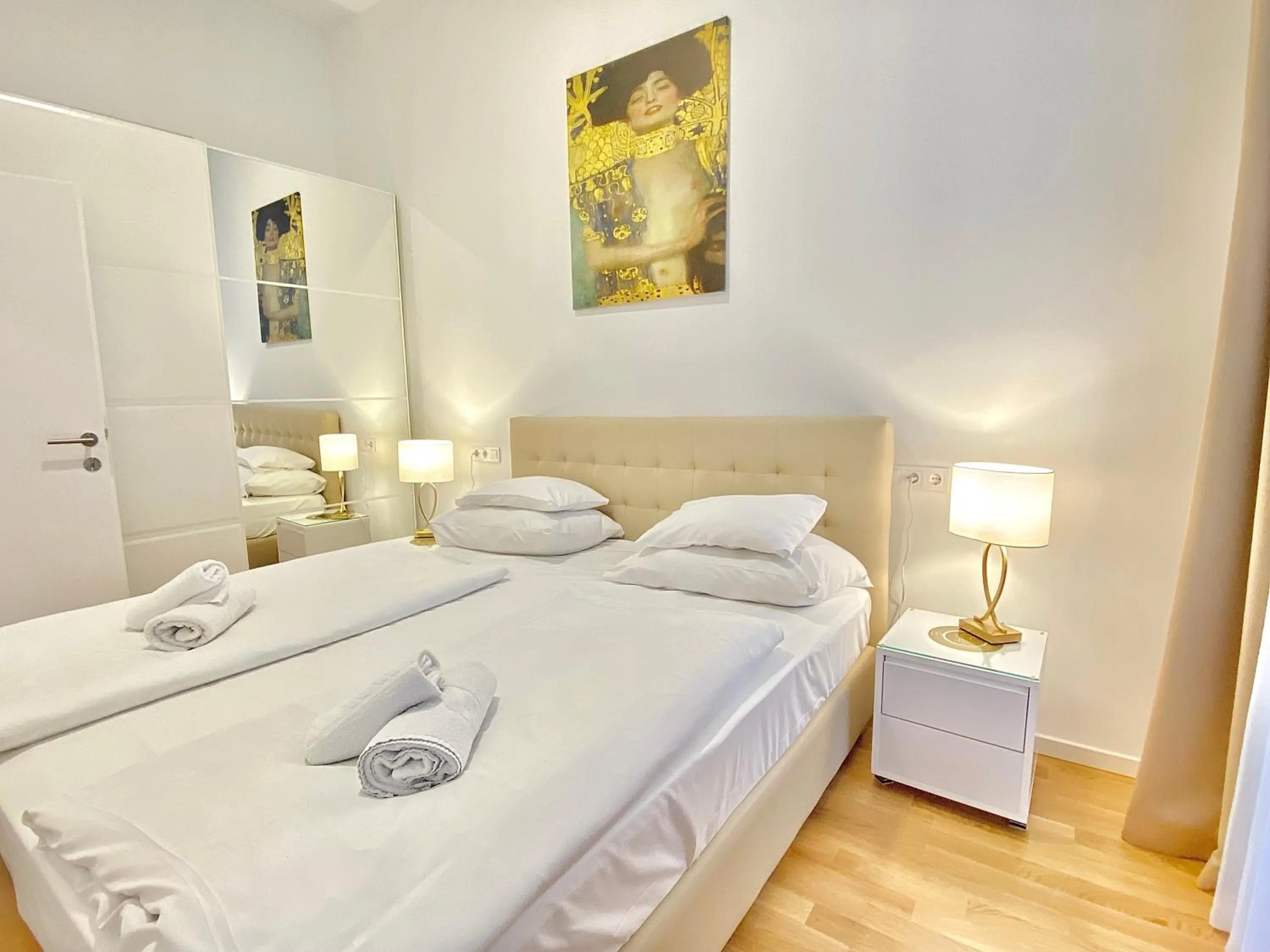 Bed in Steiner Residences Vienna Taborstrasse