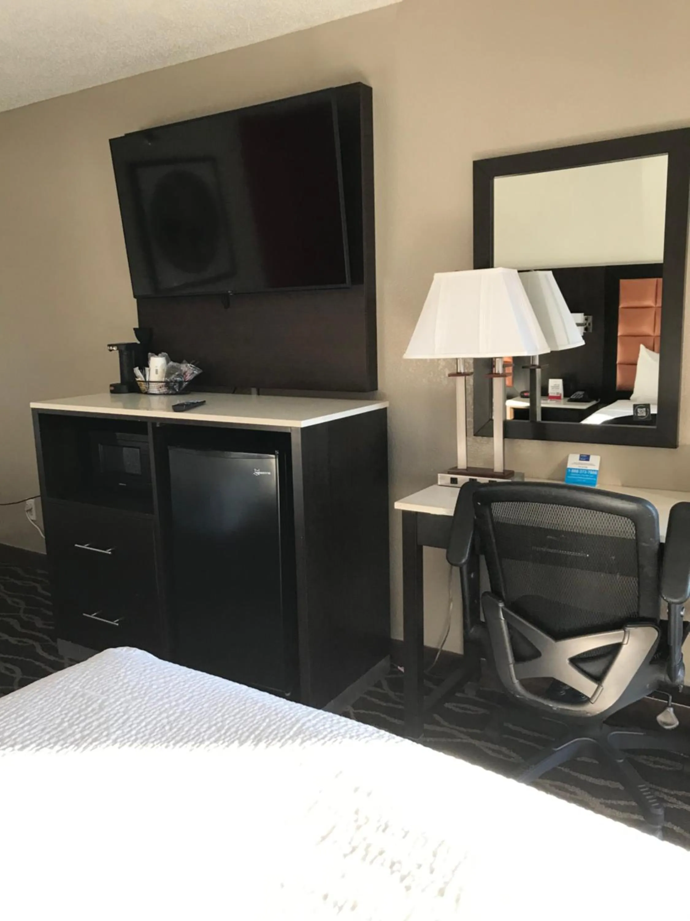 Communal lounge/ TV room, Bed in Ramada by Wyndham Temple Terrace/Tampa North