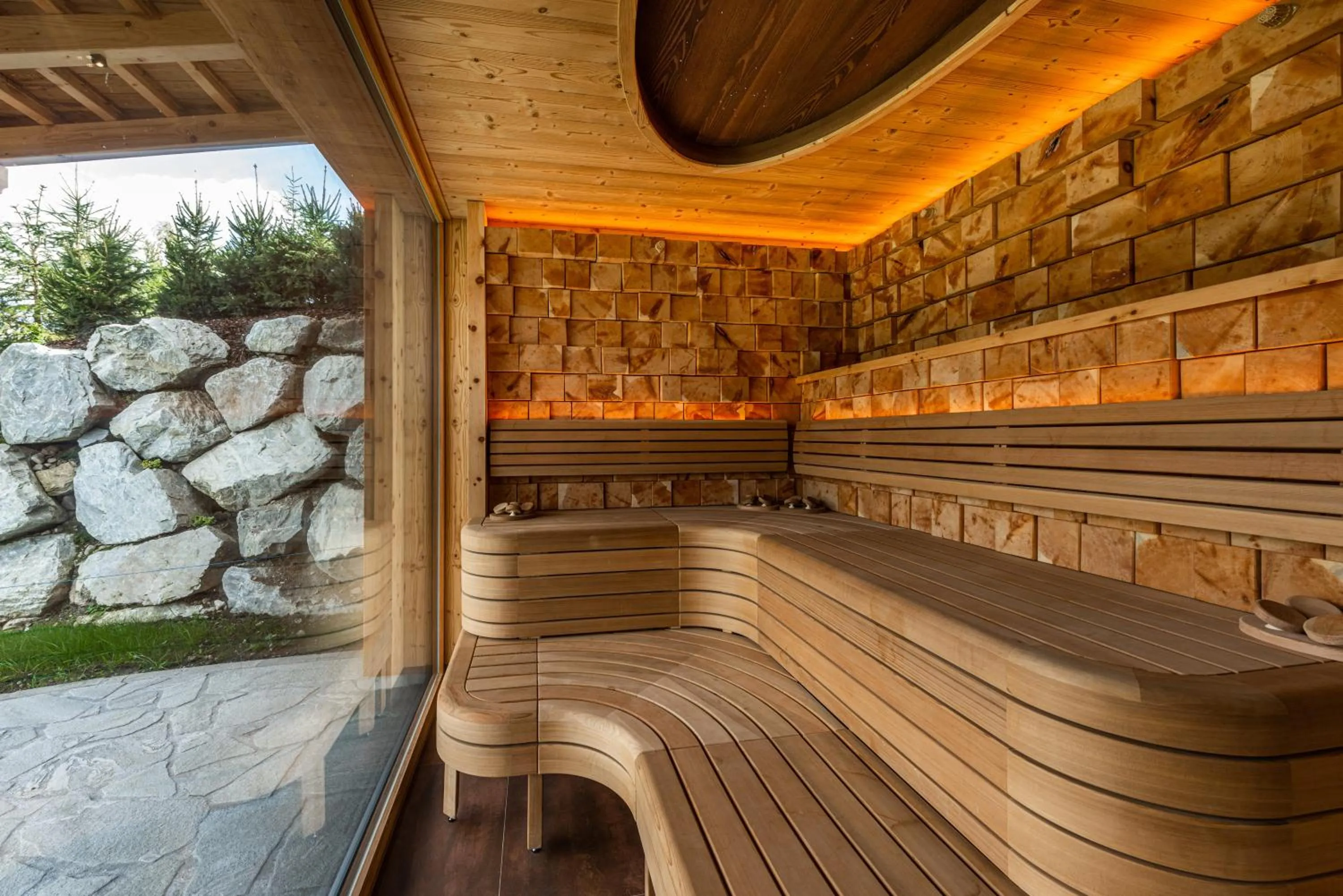 Sauna in Skylodge Alpine Homes