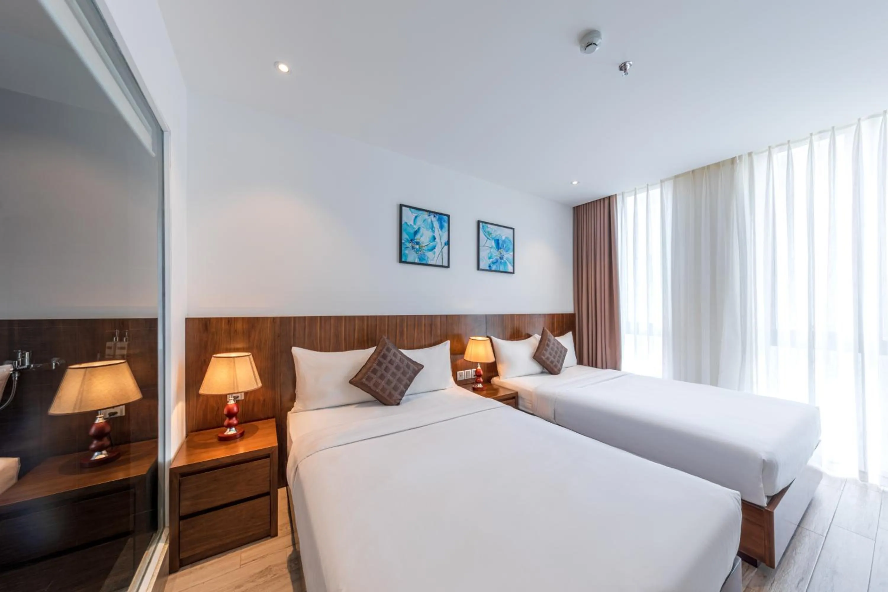 Bed in Greenery Hotel