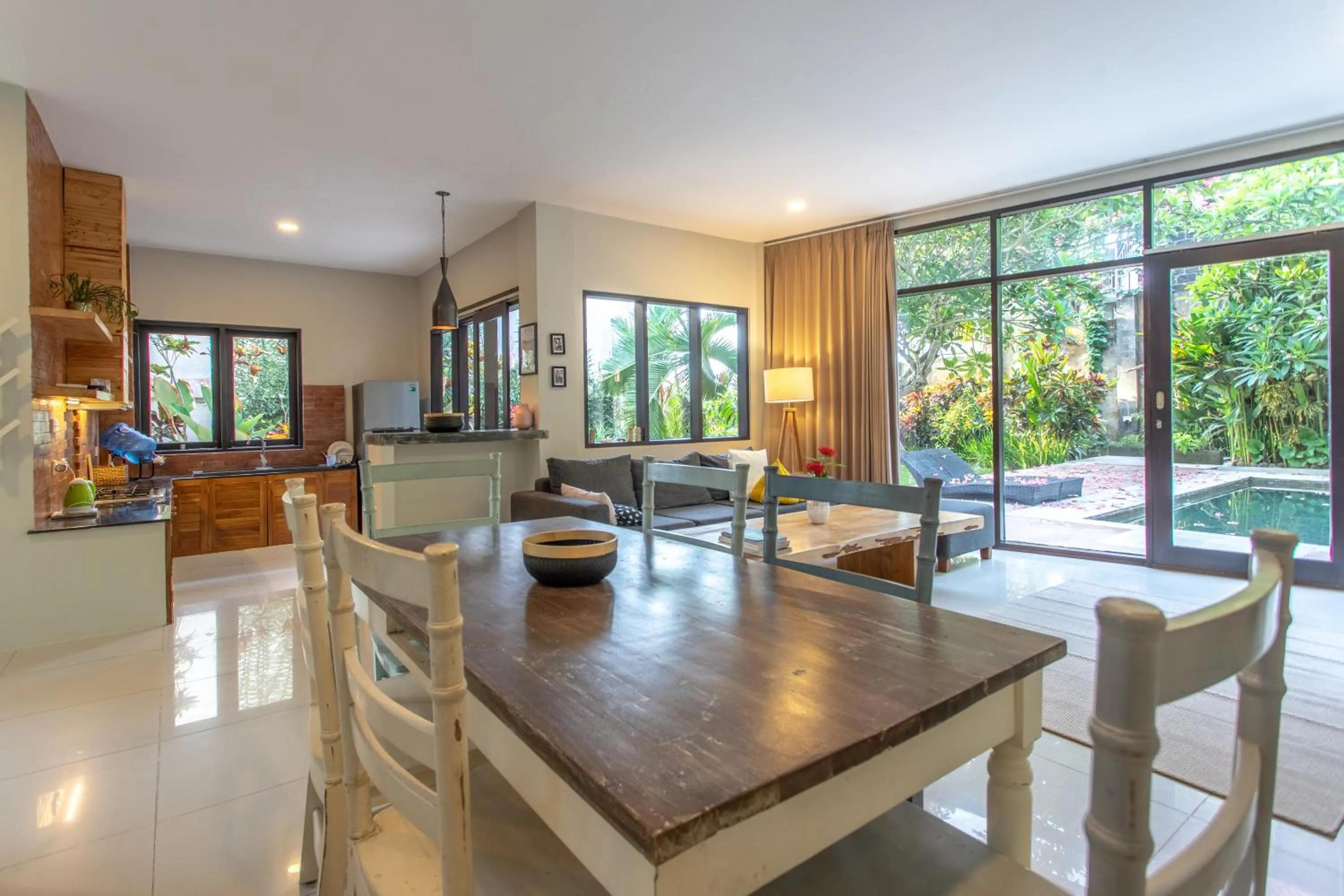 Living room in Balian Surf Villas