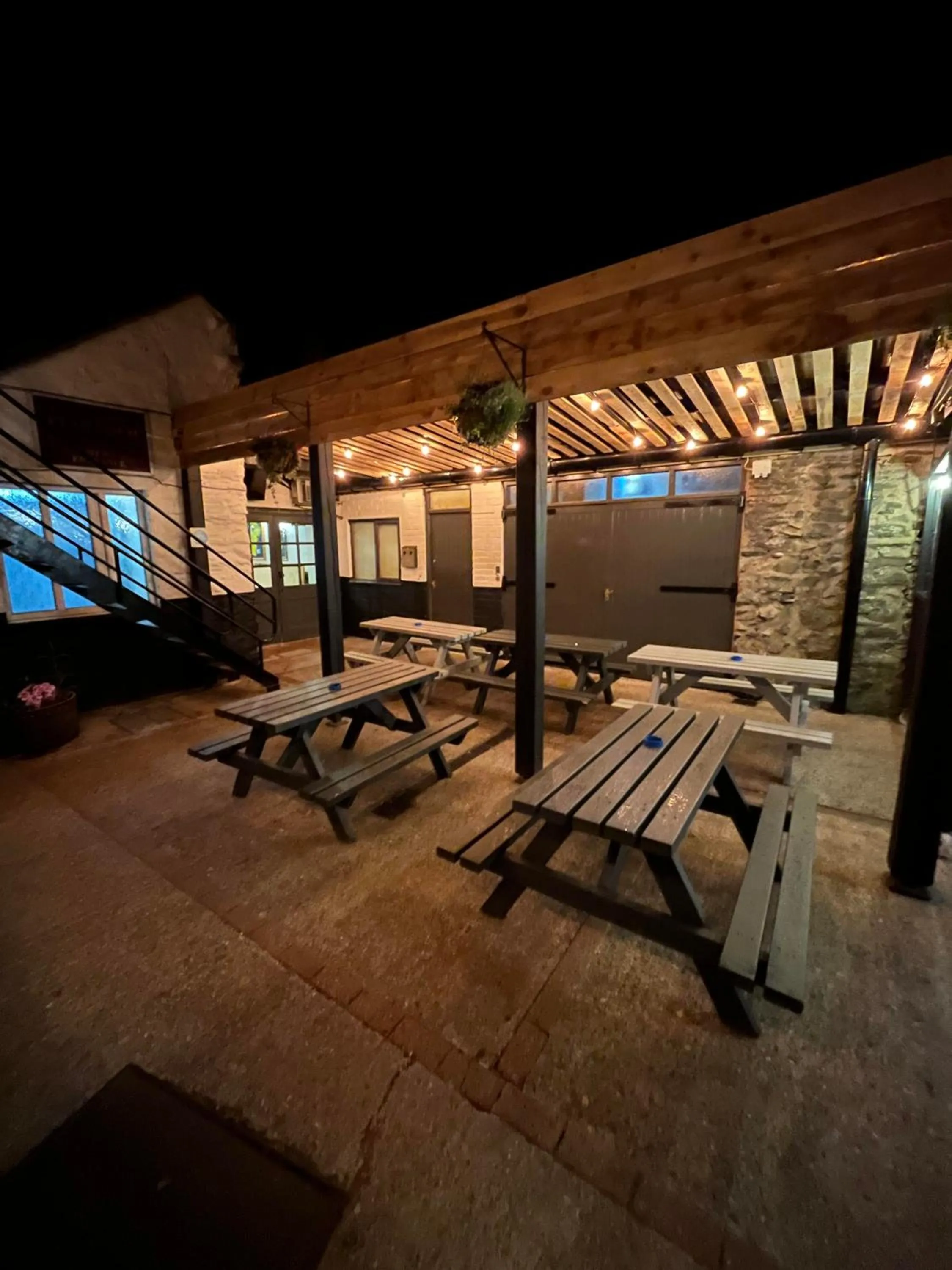 Patio in Plas Coch Hotel Ltd