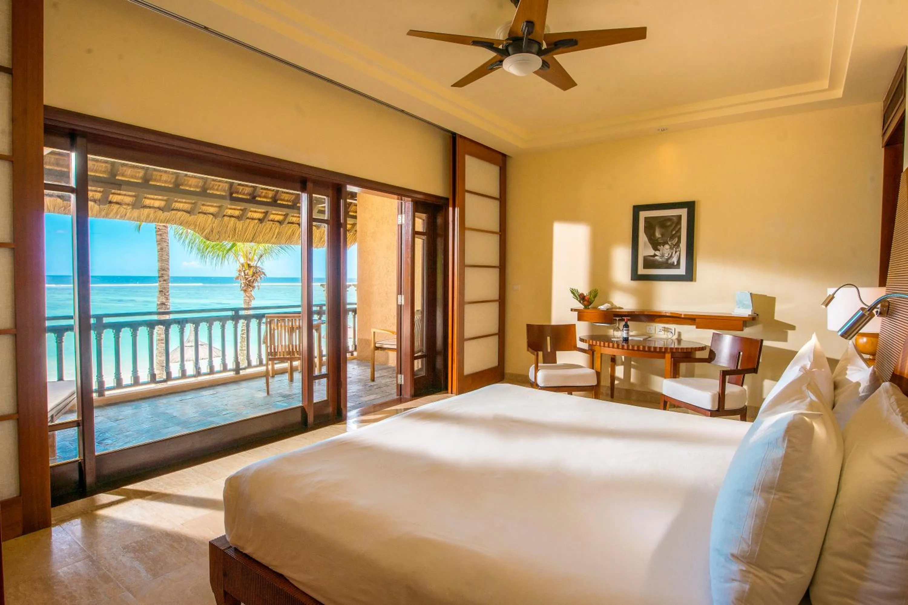 View (from property/room), Bed in Shanti Maurice Resort & Spa
