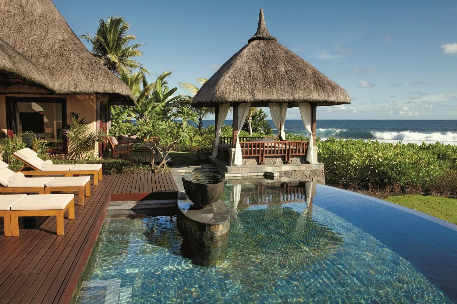 Pool view in Shanti Maurice Resort & Spa