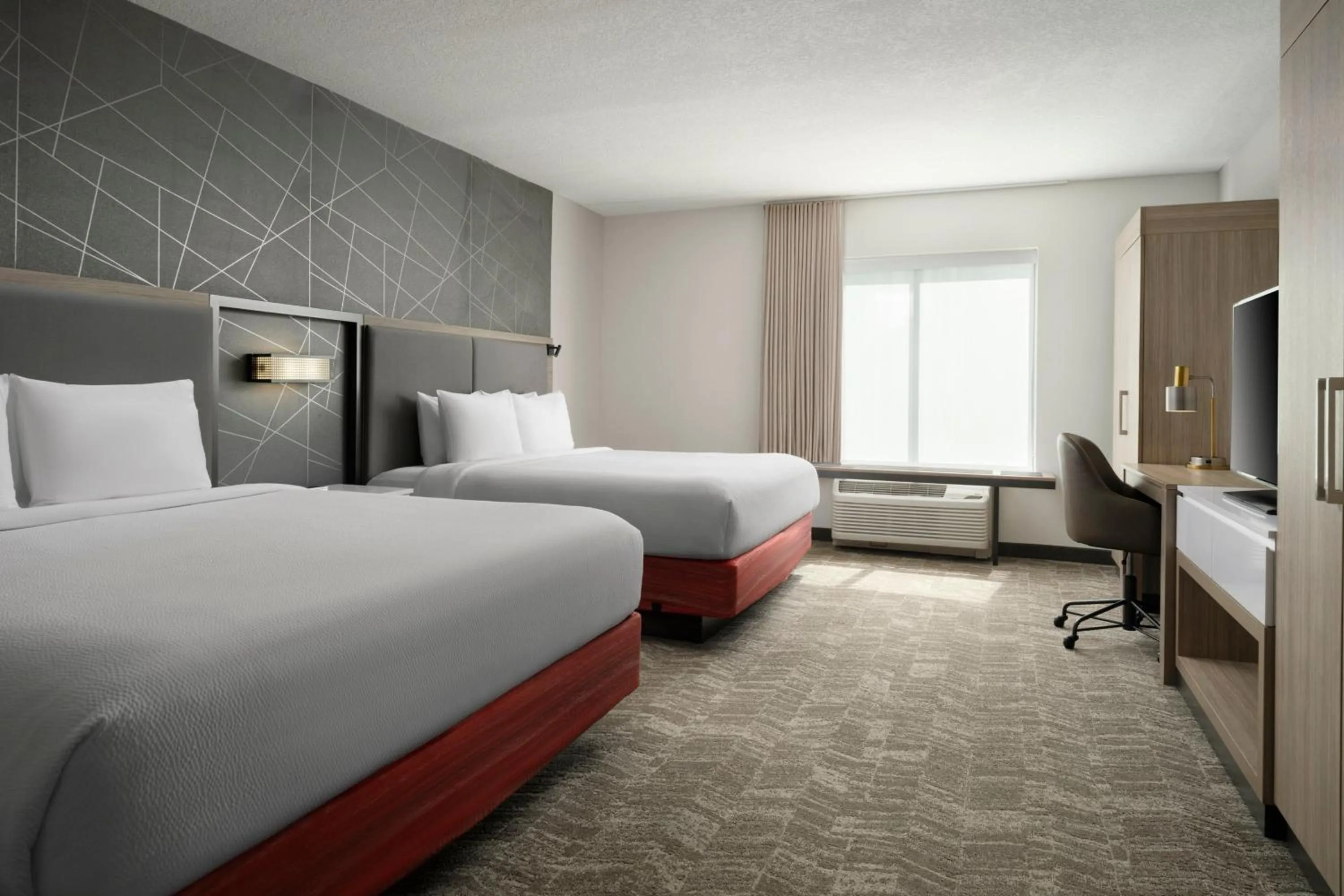 Bedroom, Bed in SpringHill Suites by Marriott Orlando Theme Parks Lake Buena Vista