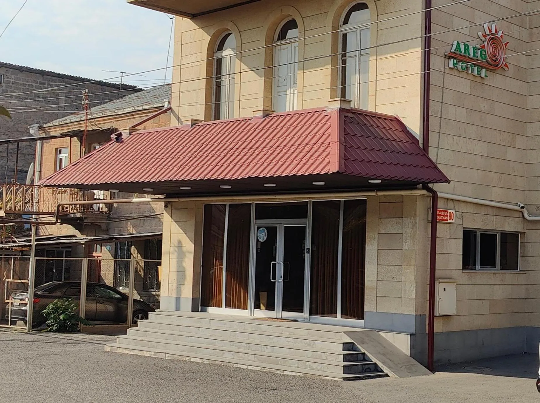 Facade/entrance in Areg Hotel