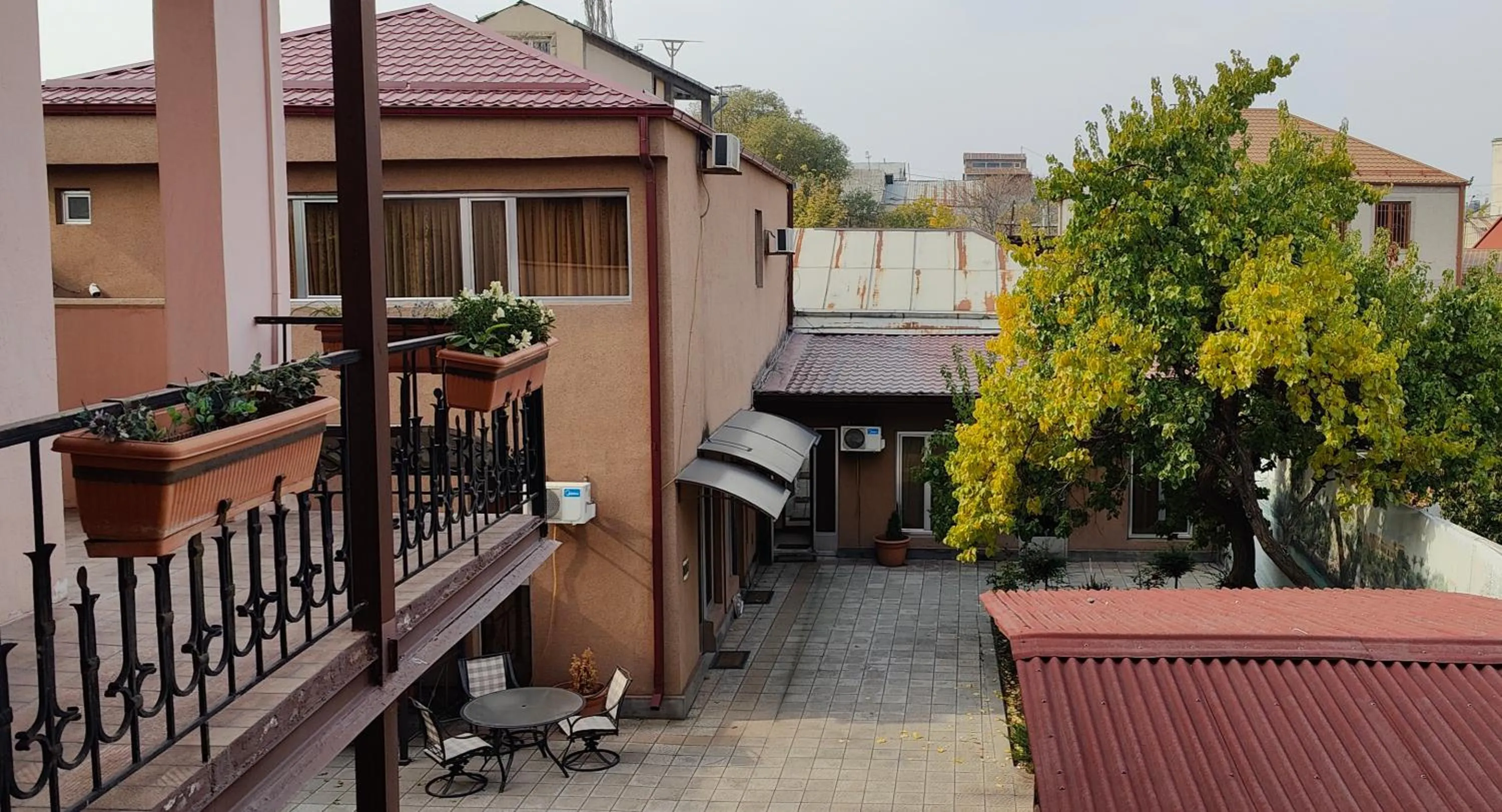 Inner courtyard view in Areg Hotel