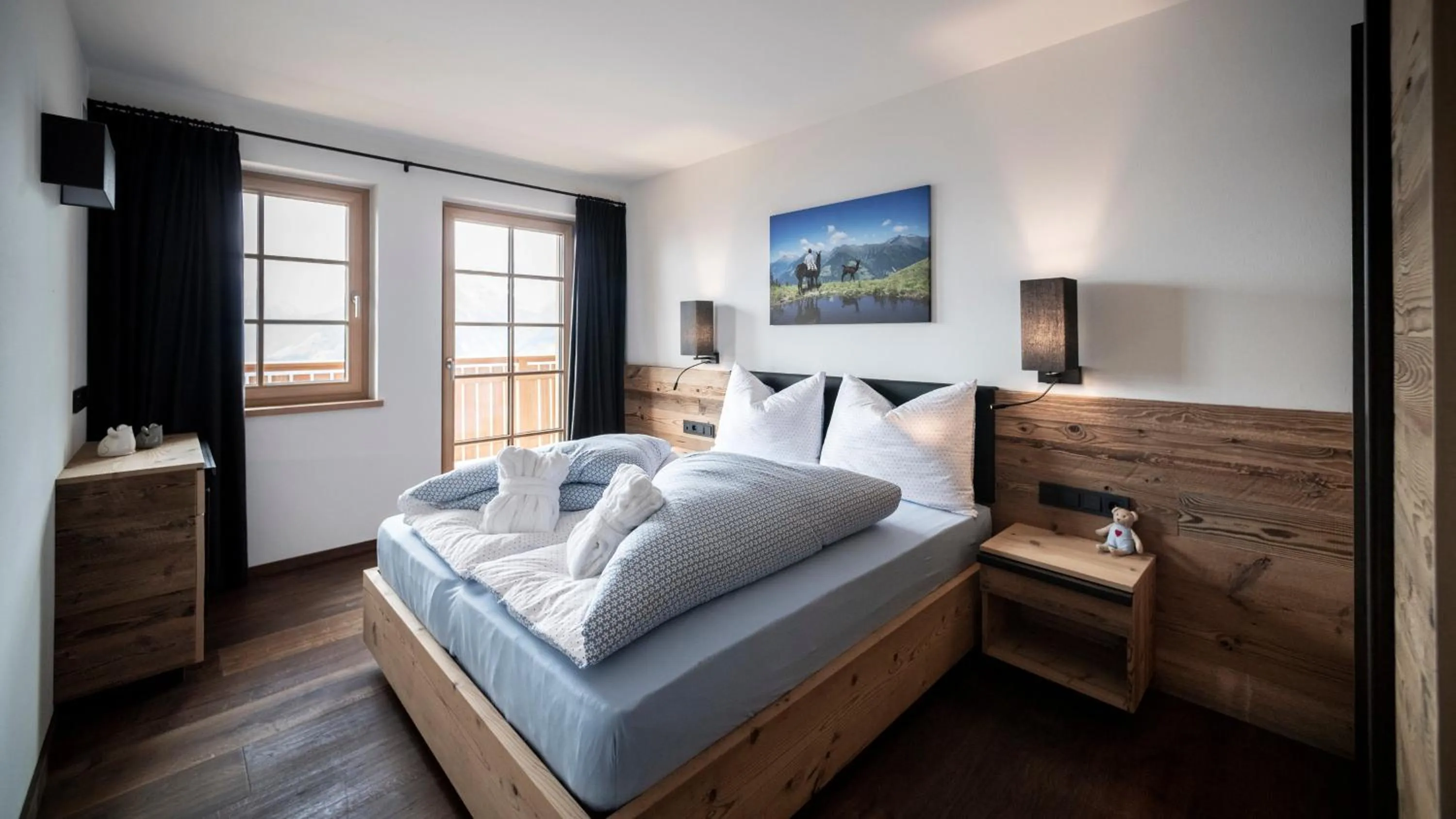 Photo of the whole room, Bed in Taser Alm