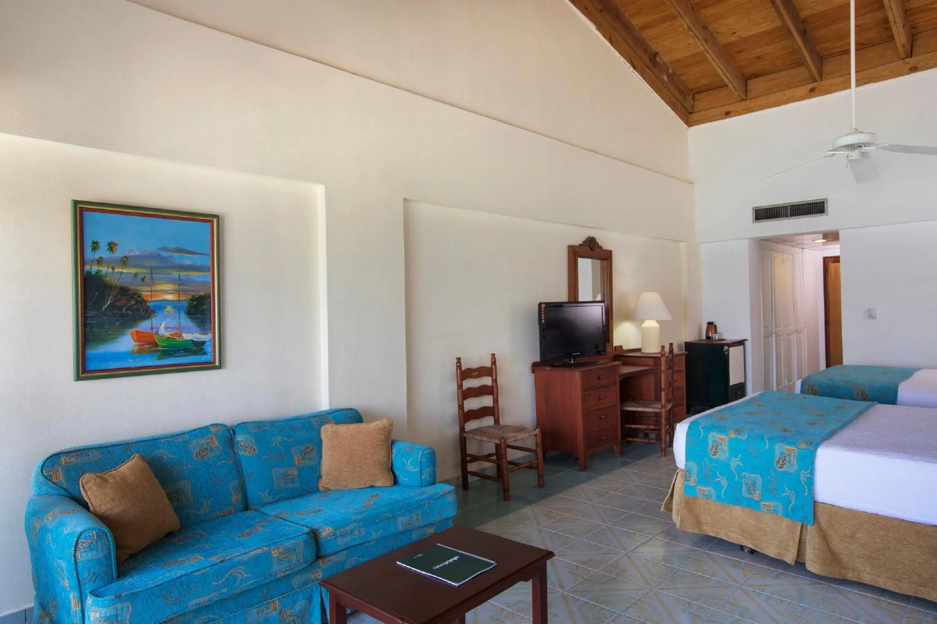 Seating area, Bed in Hotel whala!boca chica - All Inclusive