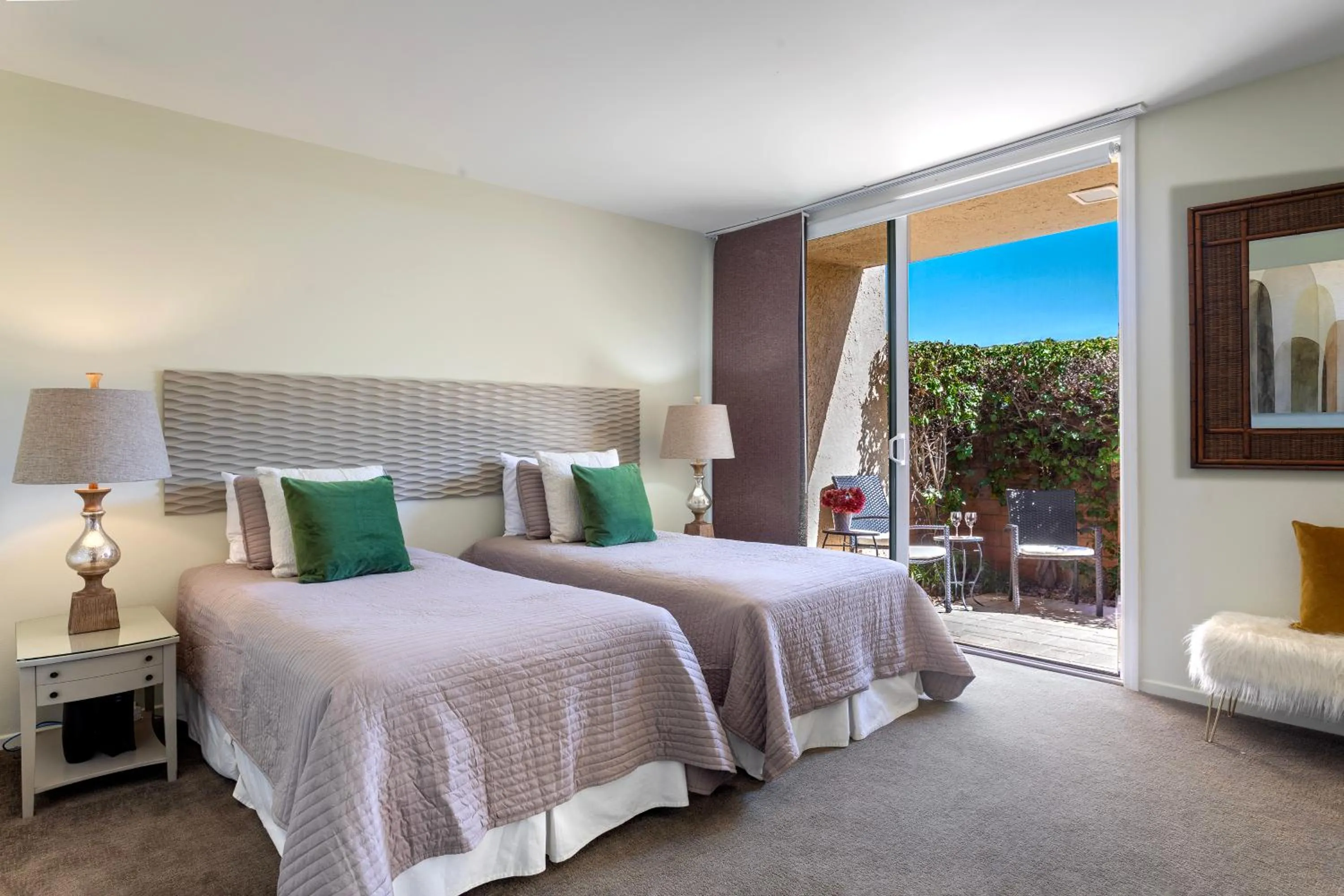 Patio, Bed in Sundance Villas by Private Villa Management