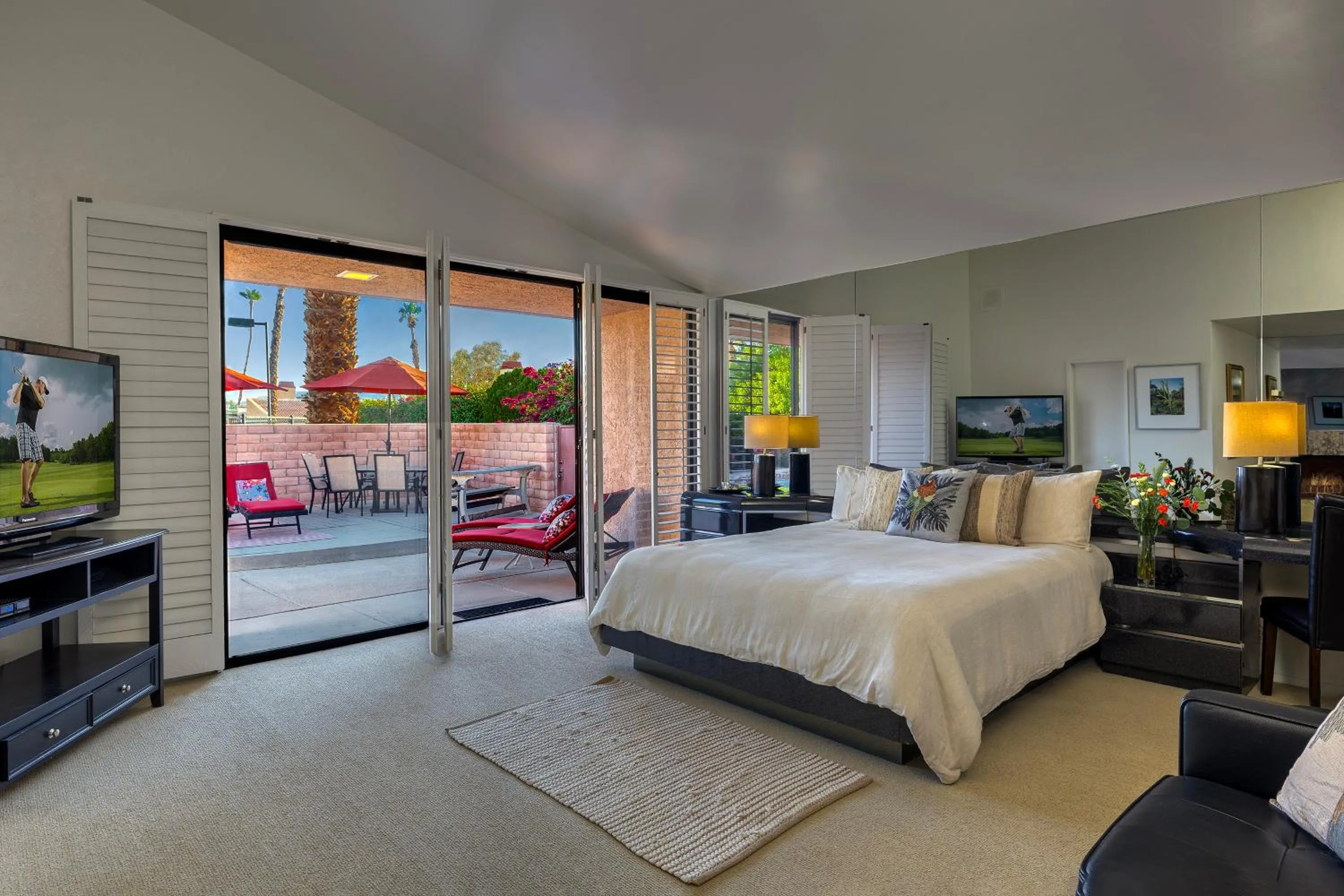 Patio, Bed in Sundance Villas by Private Villa Management