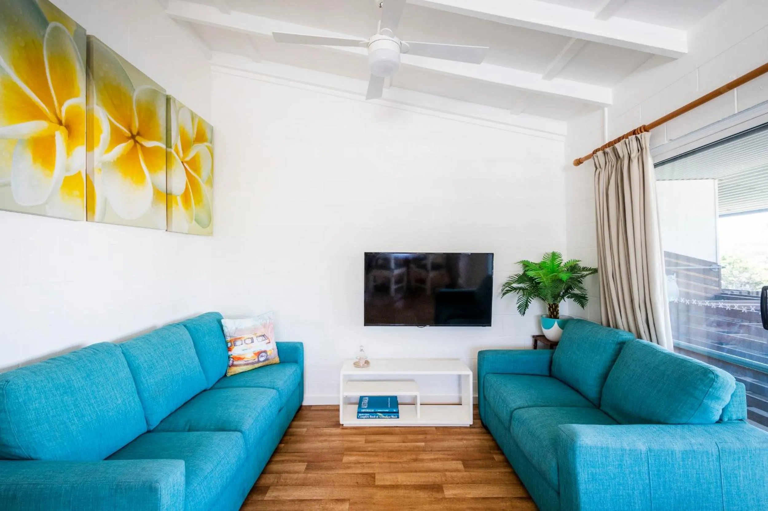 Living room in Blue River Apartments