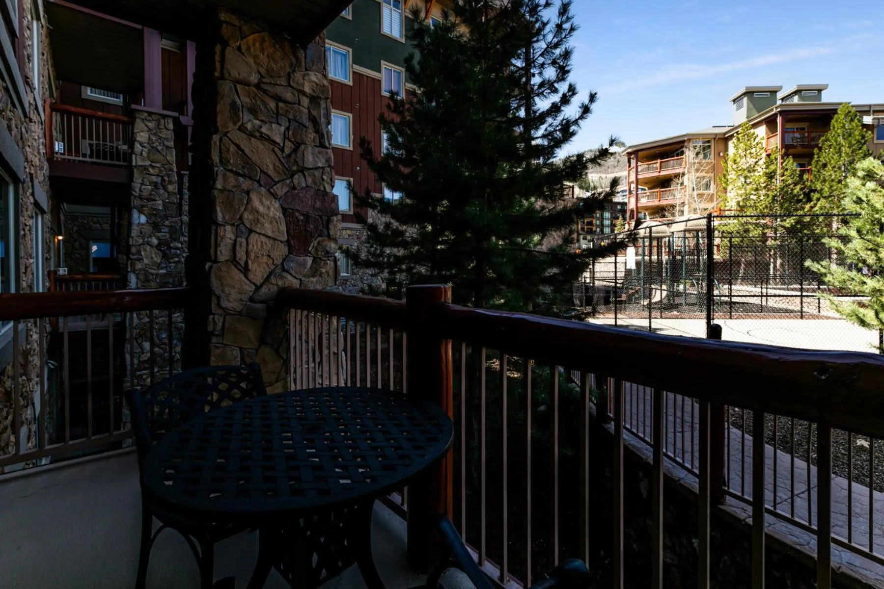 Patio in Condos at Canyons Resort by White Pines