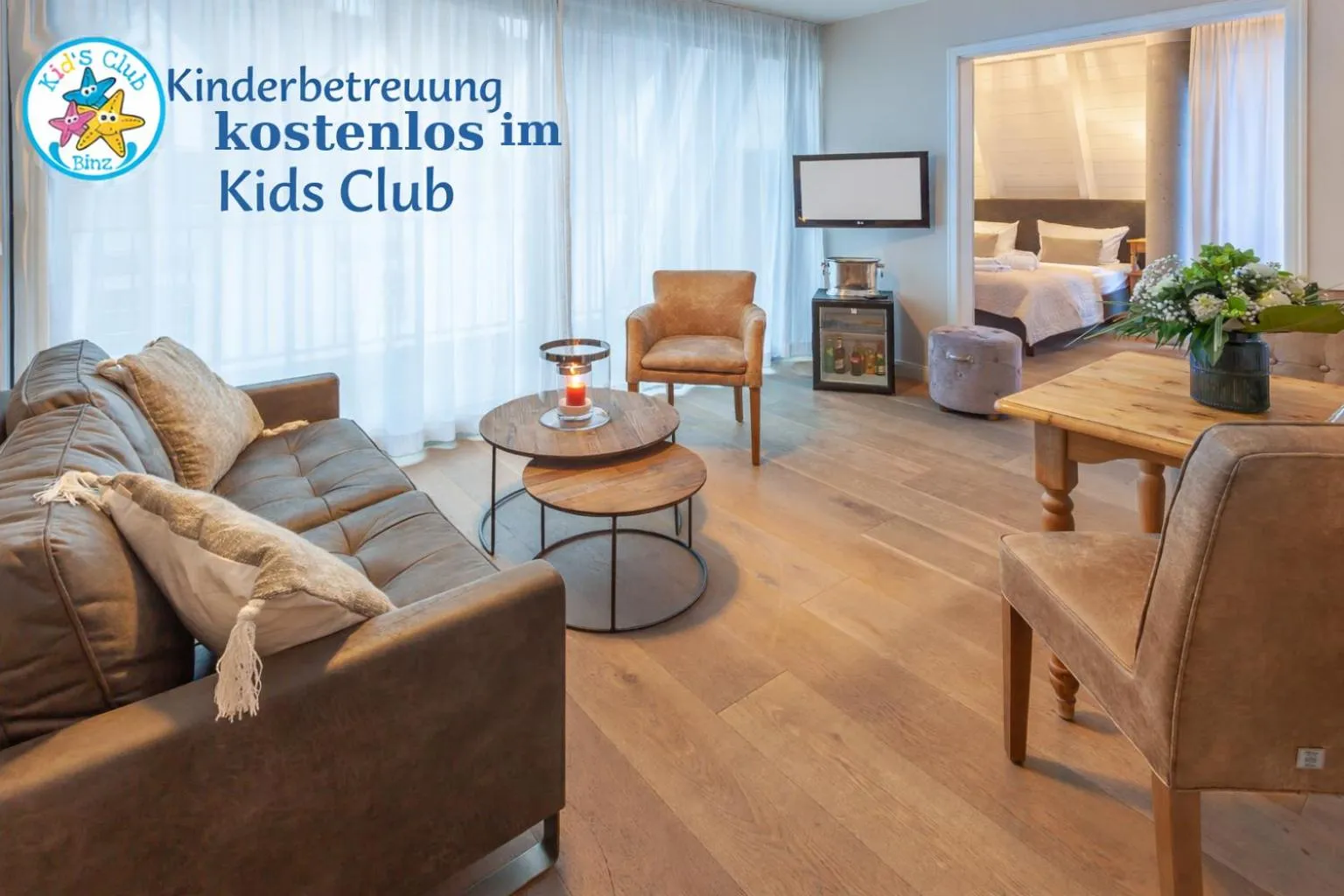 Bed in Suite Hotel Binz Familienhotel Rügen