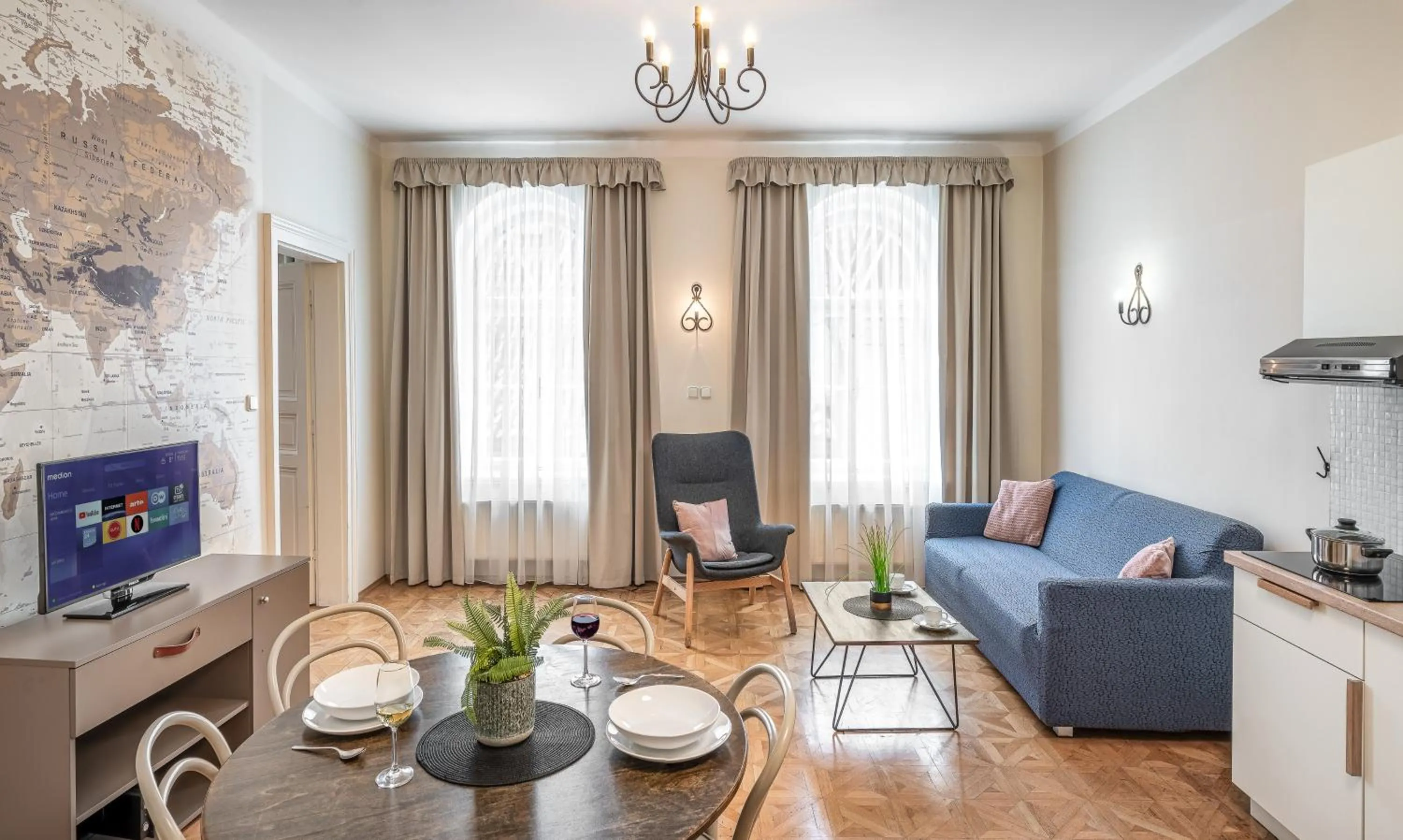 Living room in 6 Continents Apartments by Adrez