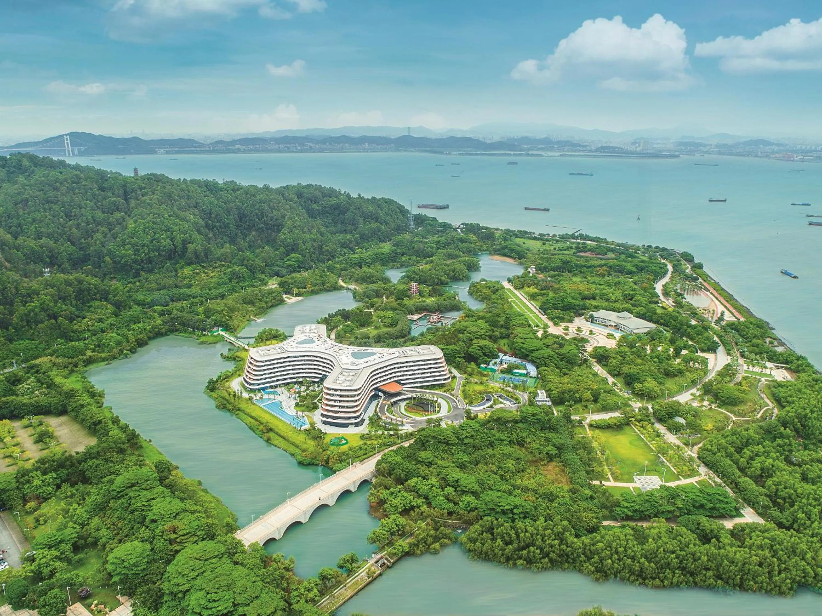 Bird's eye view in Guangzhou Nansha Garden Hotel