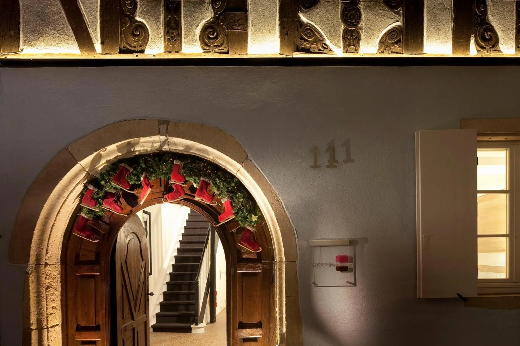 Facade/entrance in Hotel Le Colombier Suites